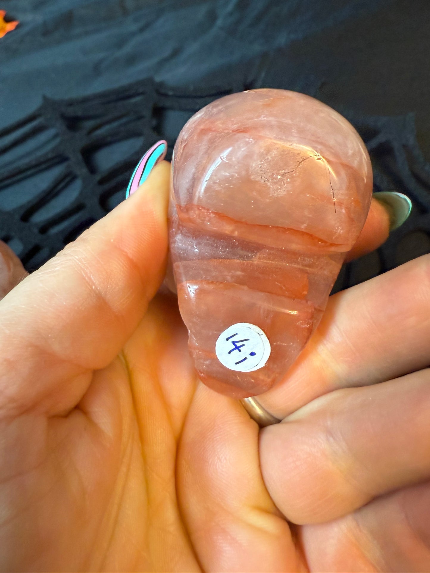 Fire Quartz Skull