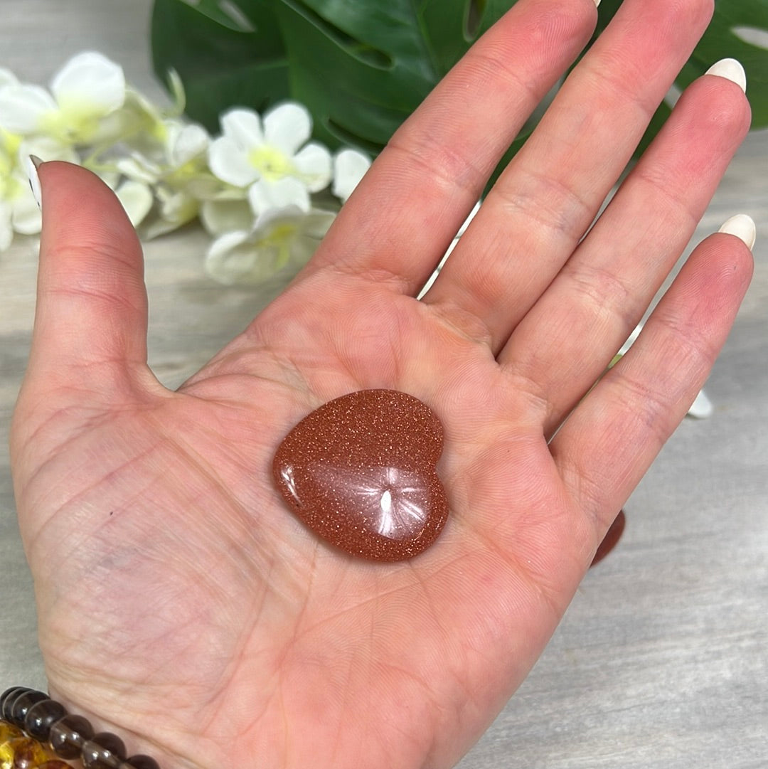 Goldstone Brown Sandstone Heart