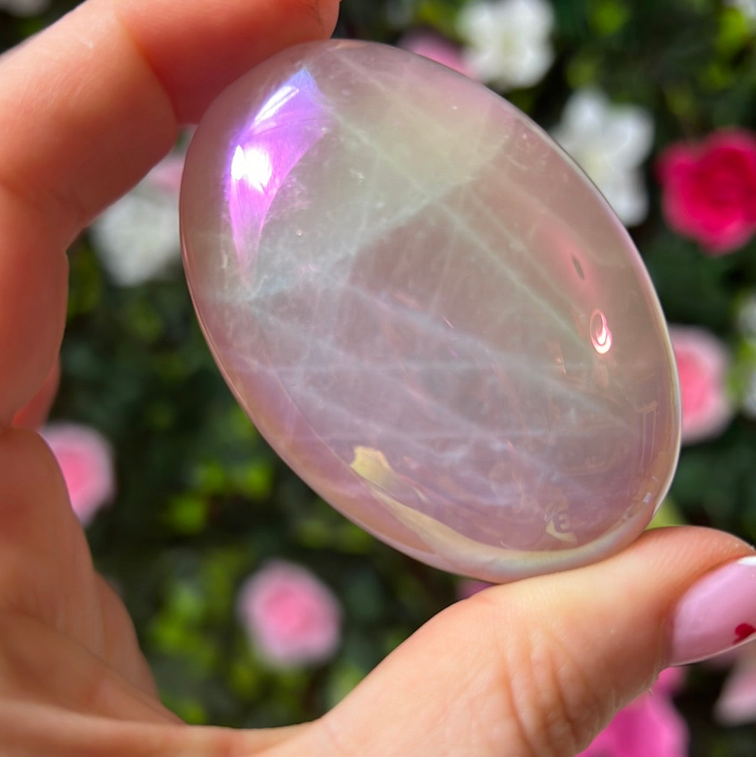 Aura Rose Quartz Palm