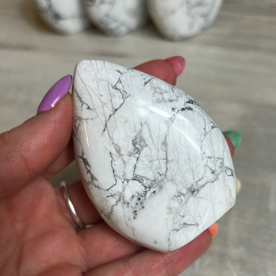 White Howlite Freeform Flame