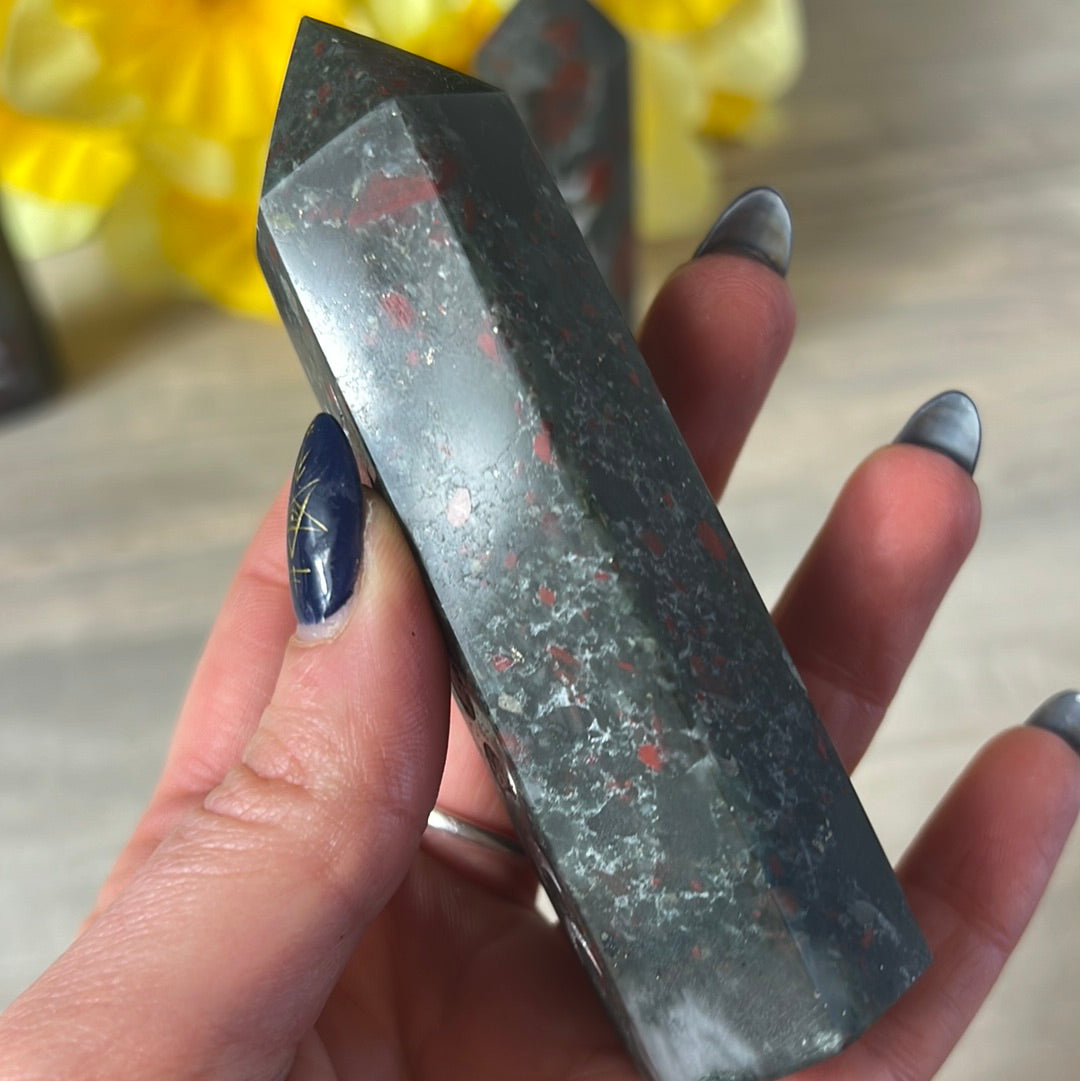 African Bloodstone Moon Phase Lunar Point Tower