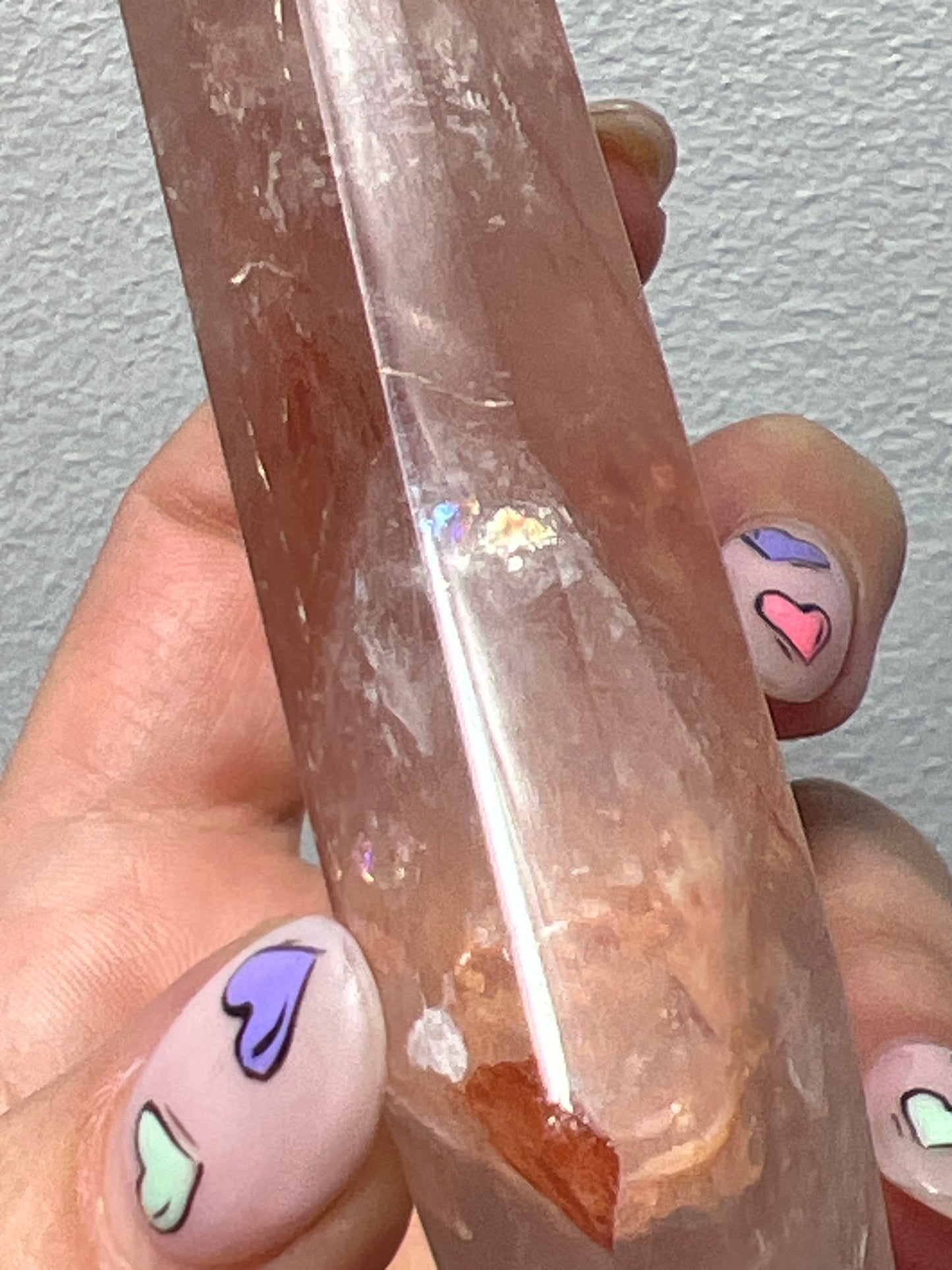 XL Rose and Fire Quartz Diamond