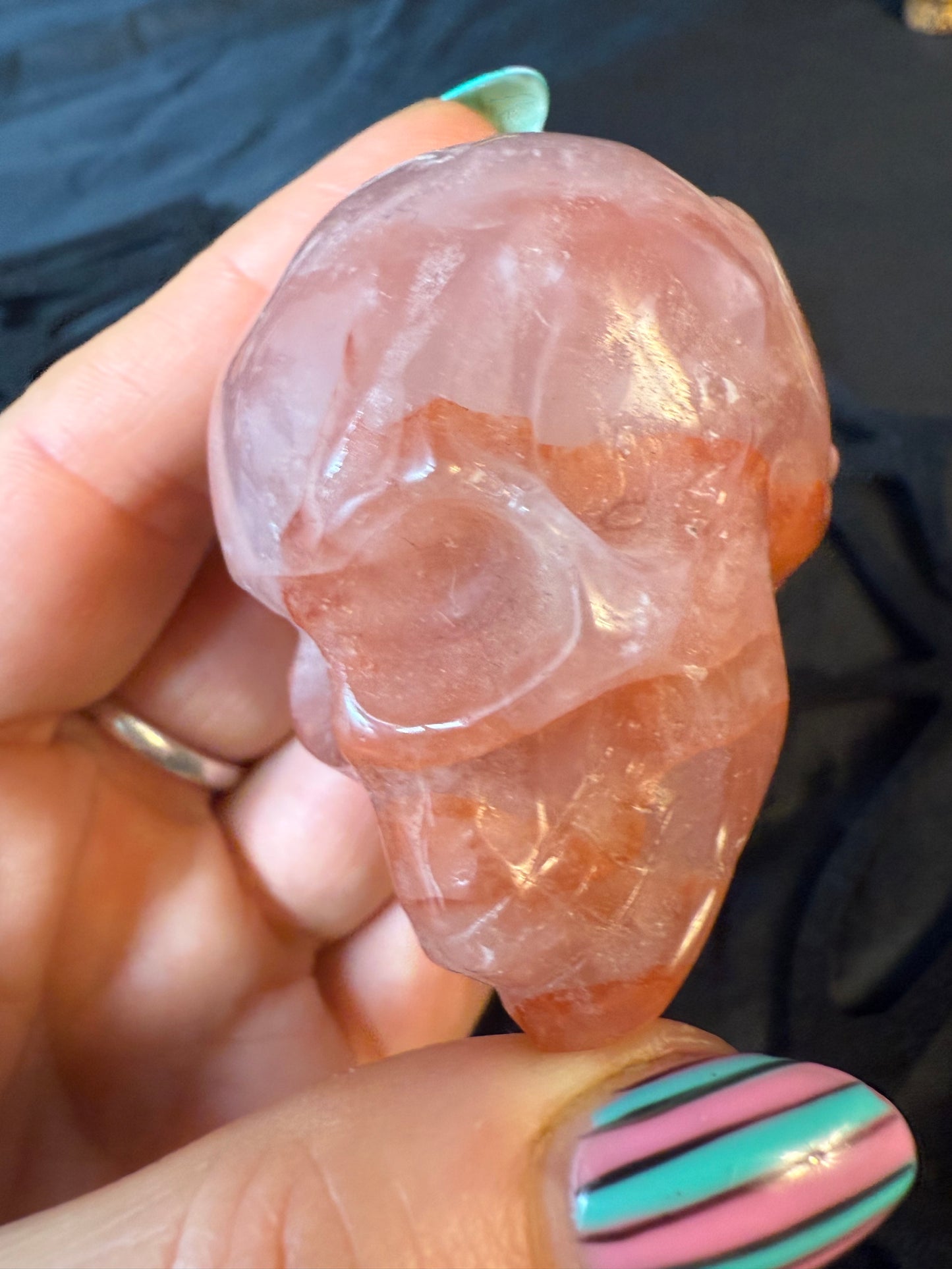 Fire Quartz Skull