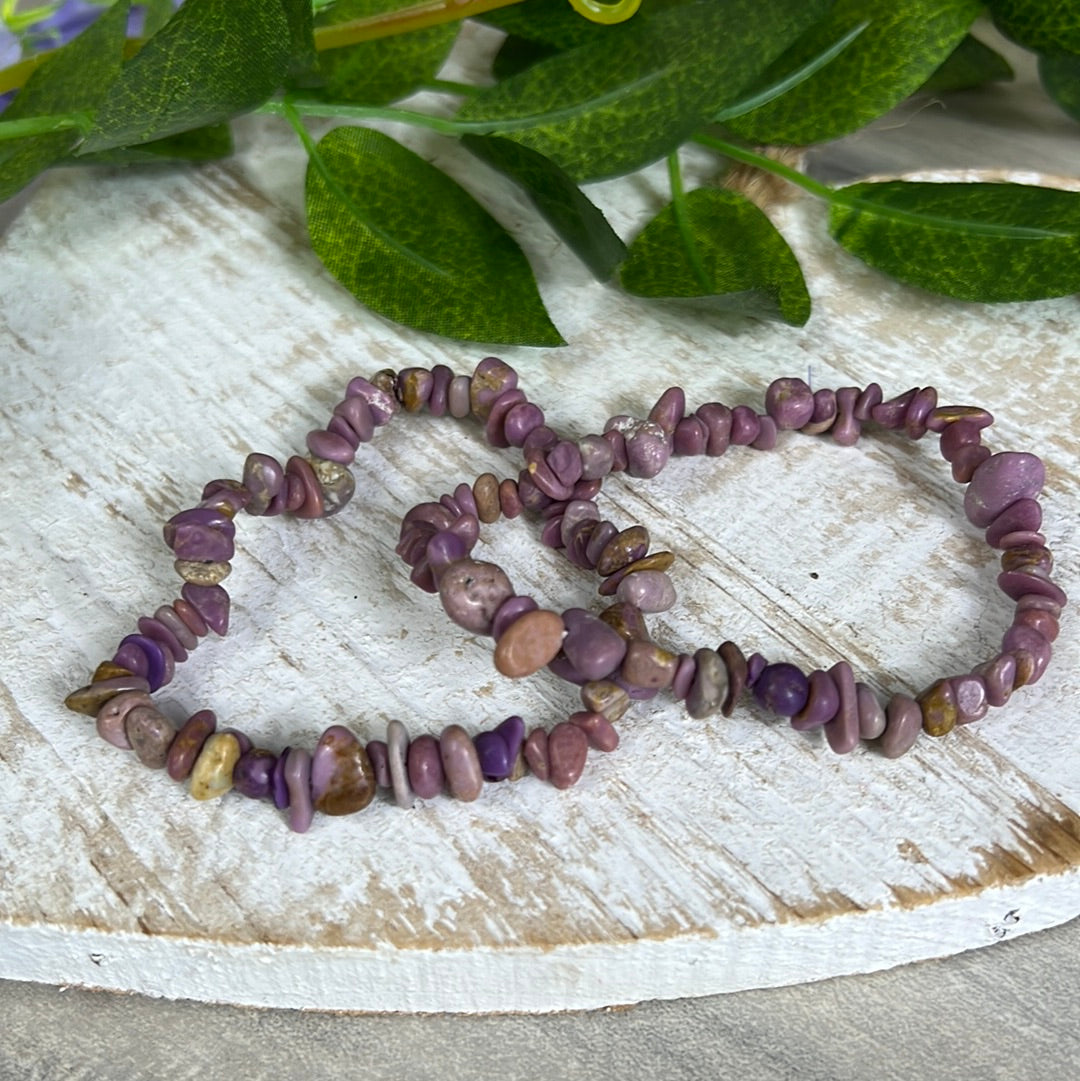 Phosphosiderite Chip Bracelet