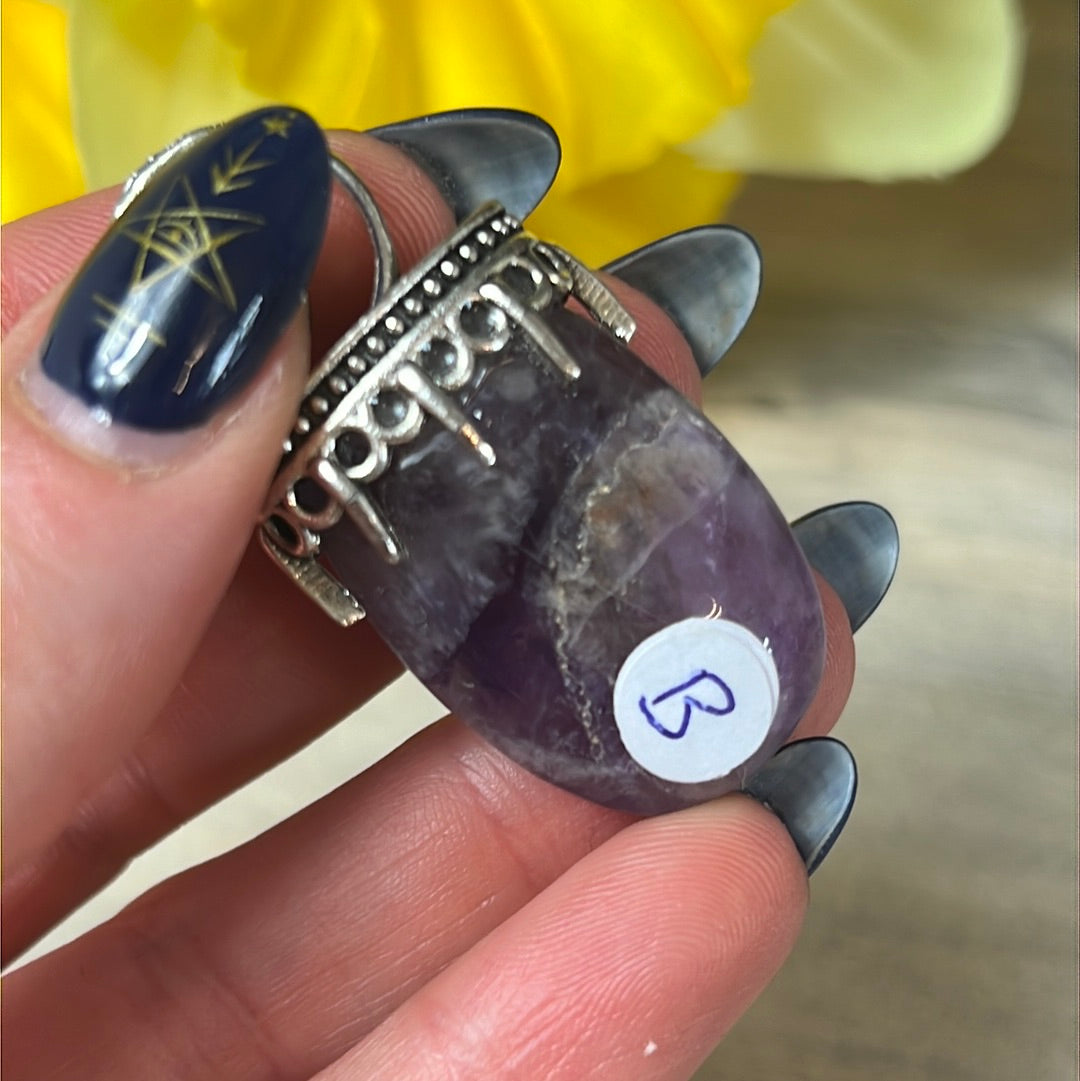 Moon Pendant - with Selenite  PLATED Silver