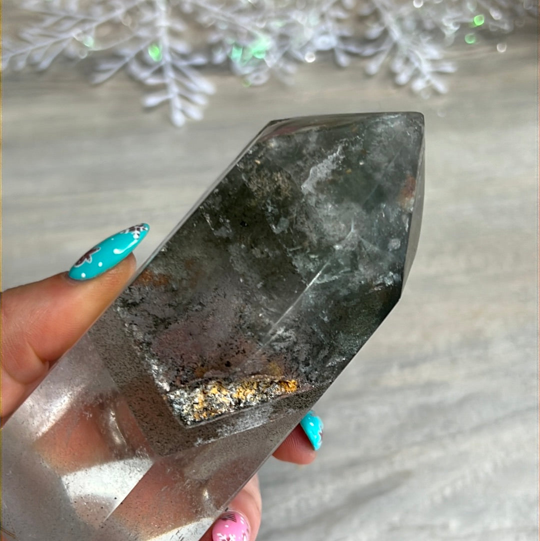 Twin Phantom Garden Quartz Tower Point