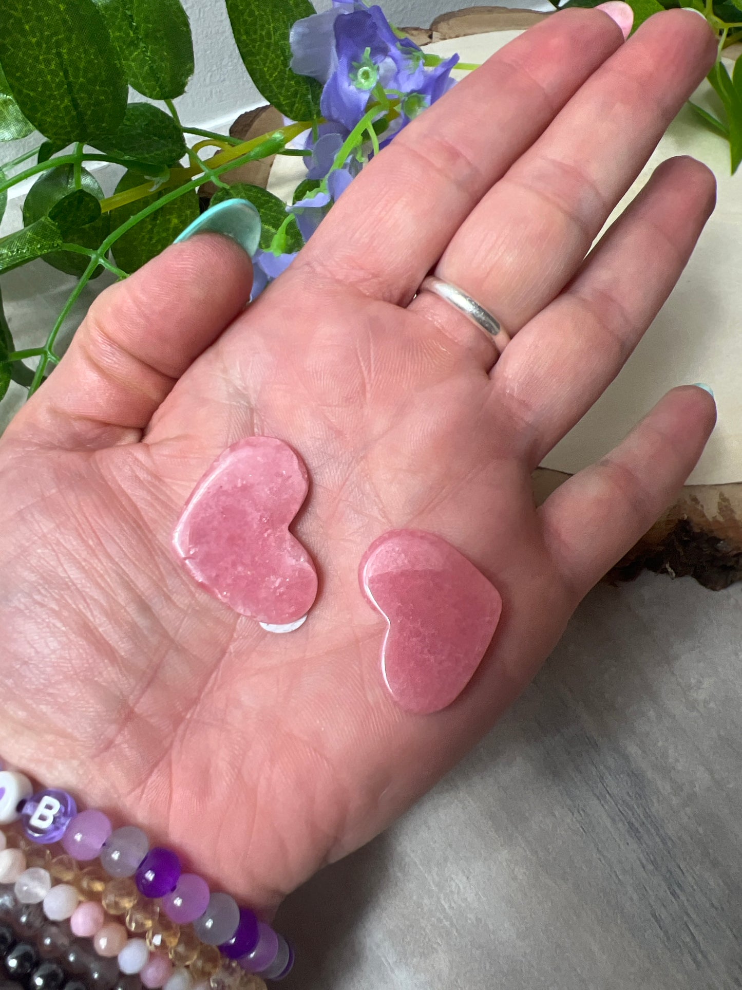 Rhodochrosite Heart