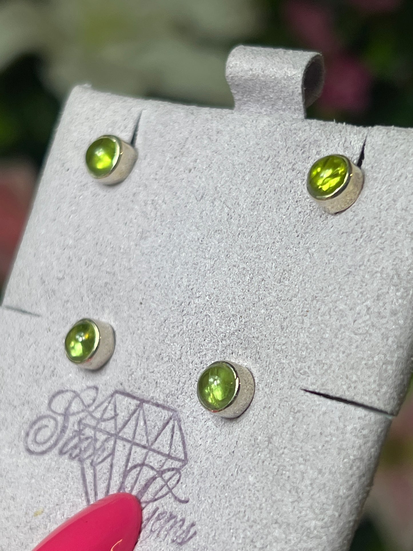 Peridot 925 Sterling Studs Earrings