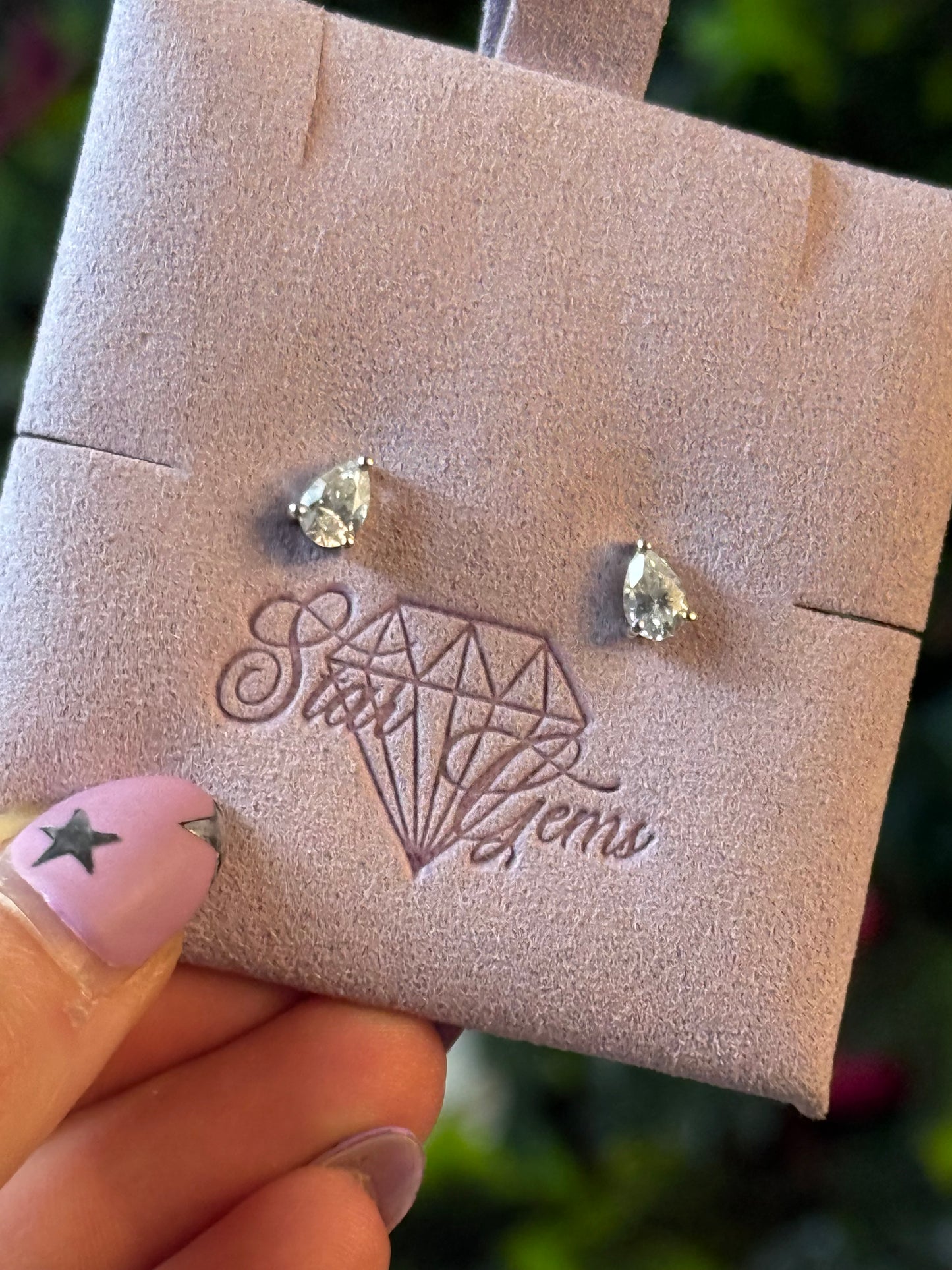 Moissante Teardrop 925 Sterling Silver Stud Earrings