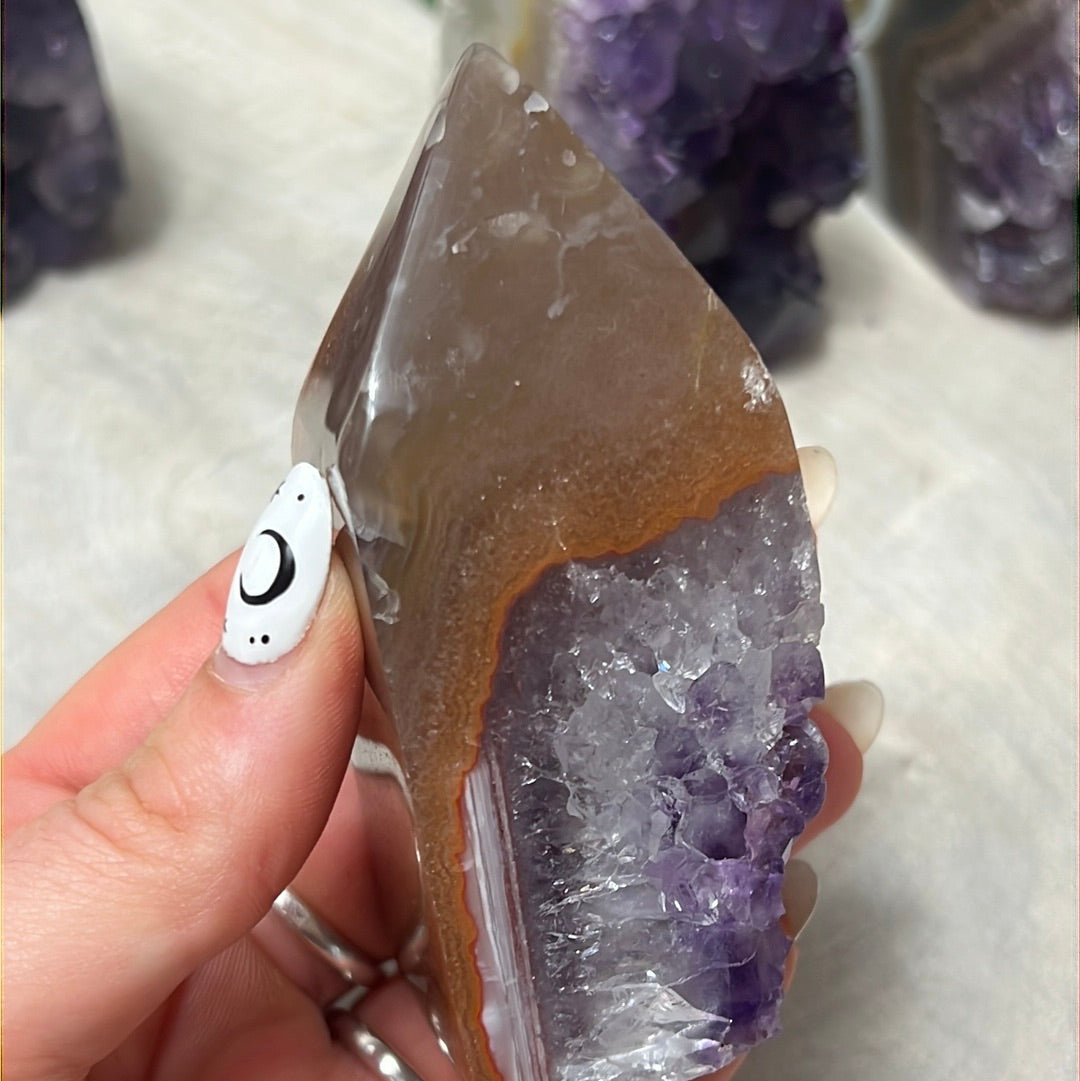 A Amethyst Agate Tower Points