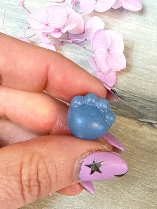 Mini Angelite Paw Print (Bead)