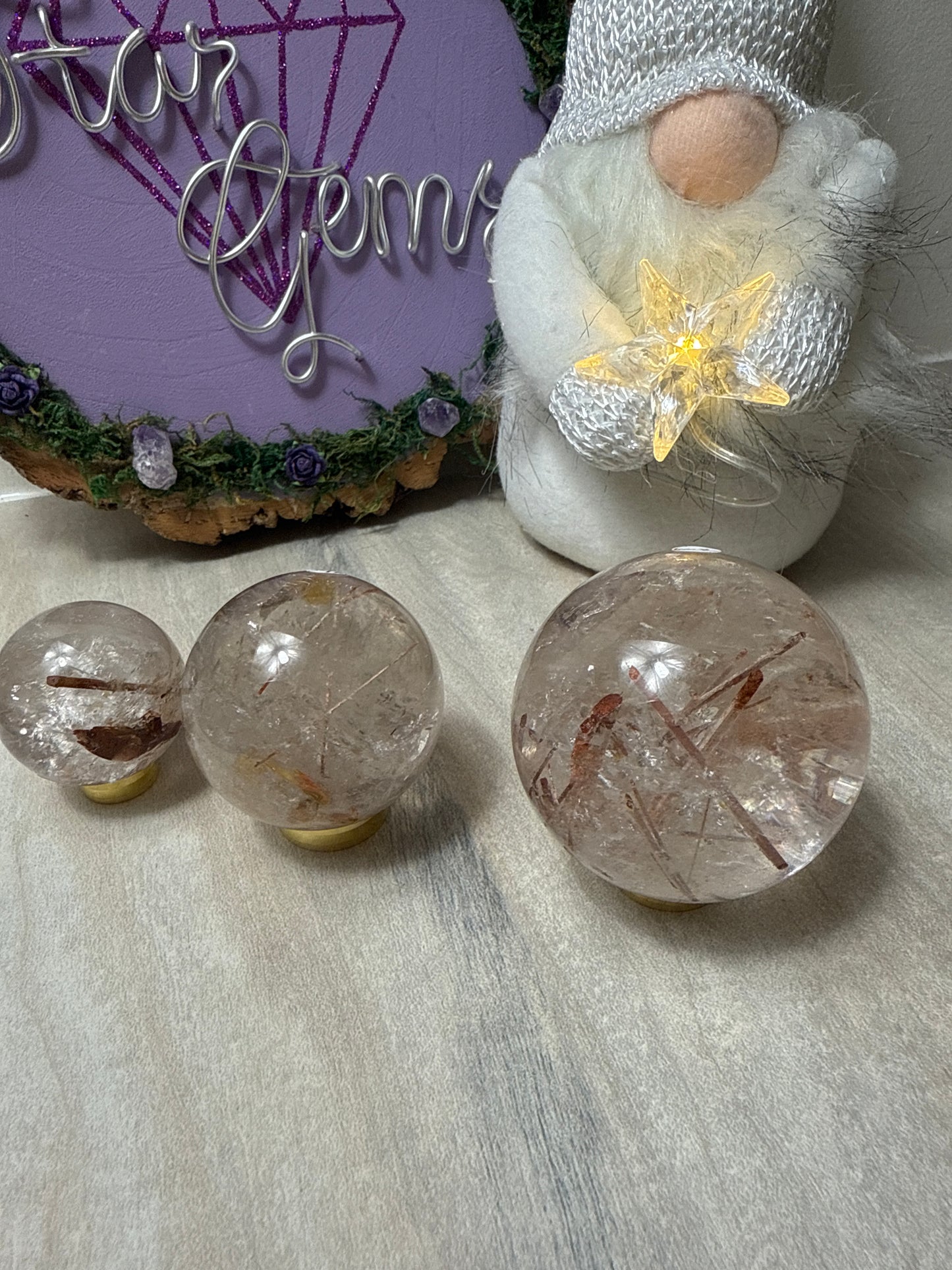 Rutile Rutilated Sphere