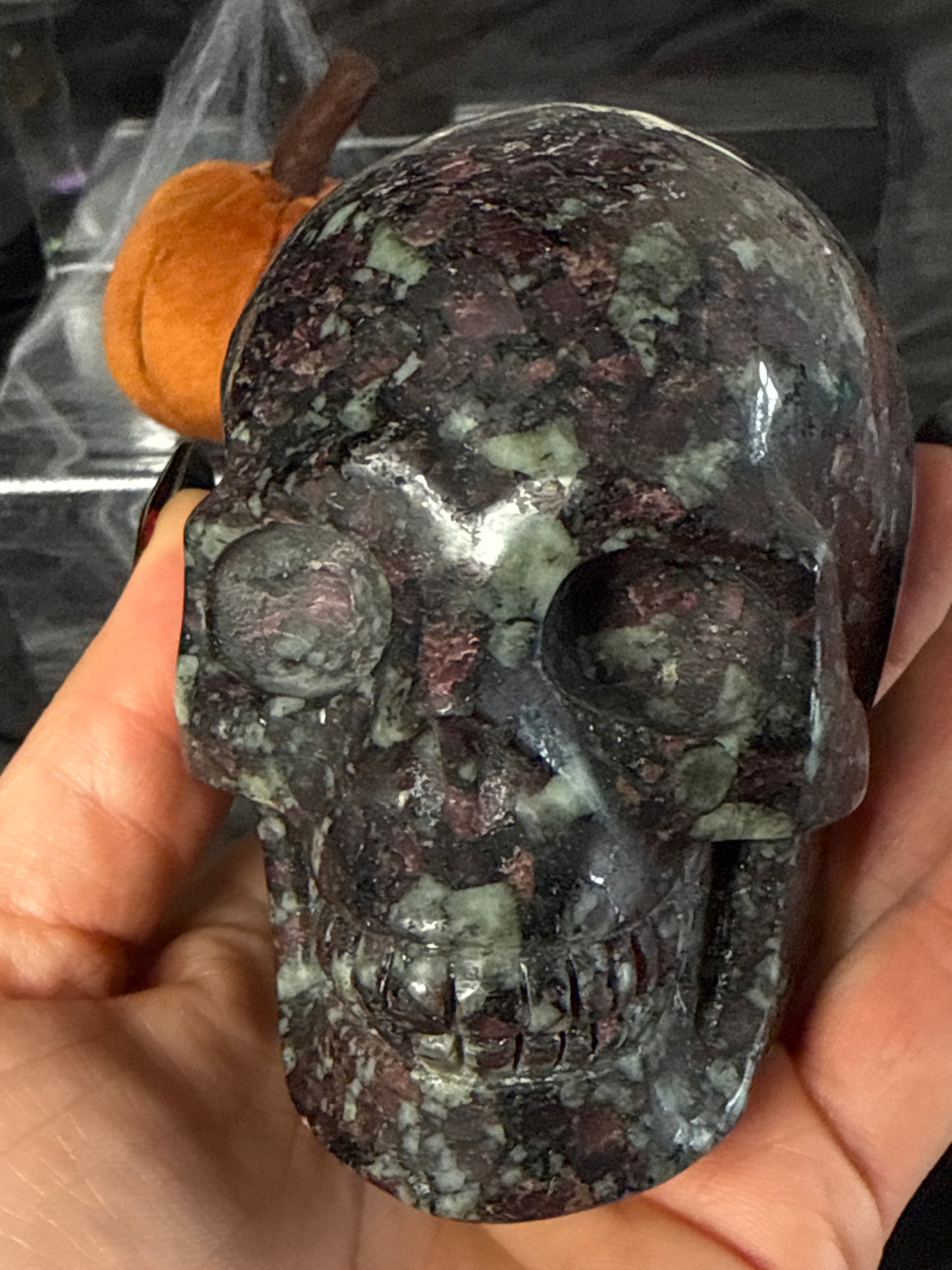Pink spinel in Biotite Skull - RARE