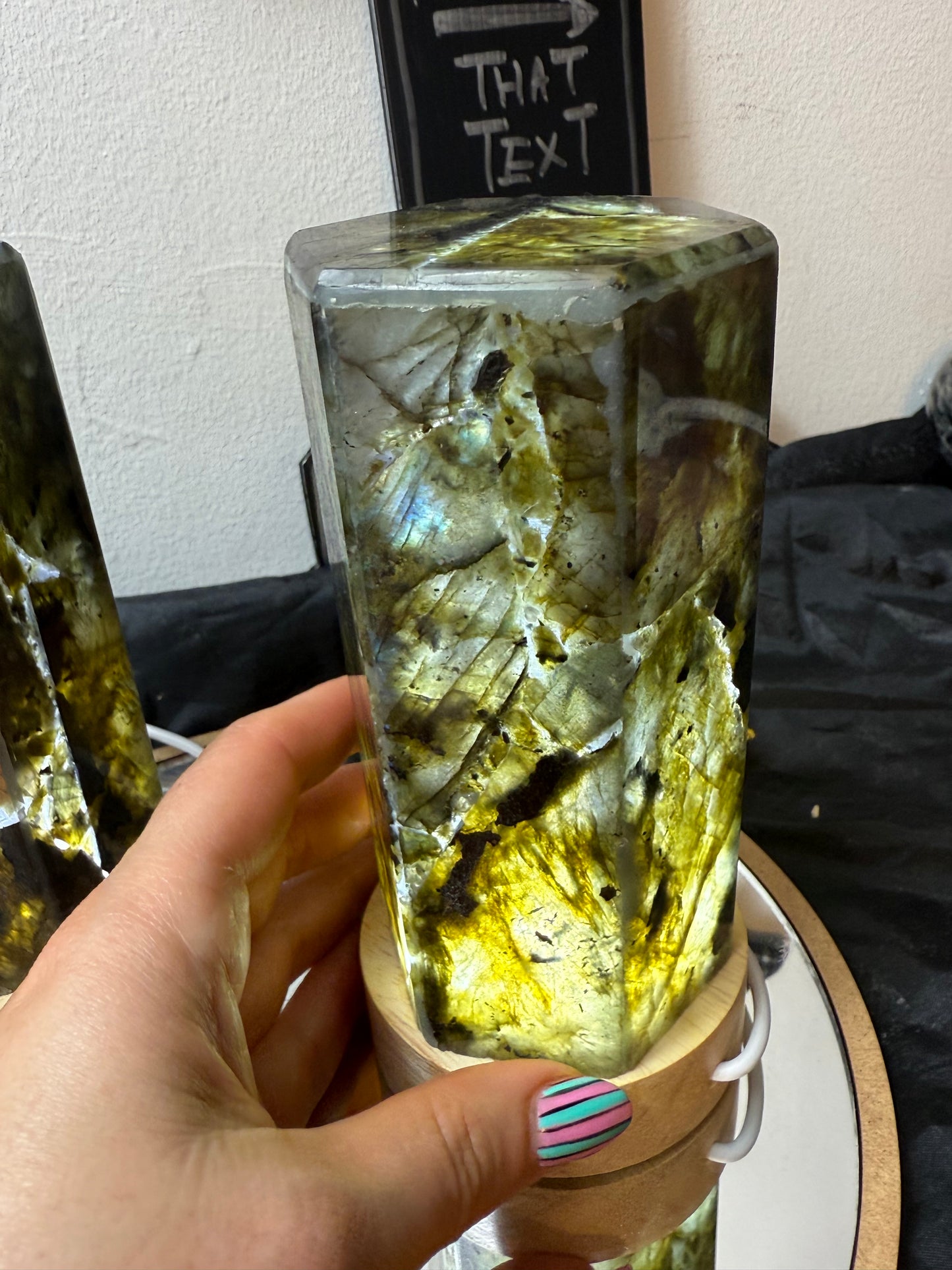 Lab Labradorite Lamp