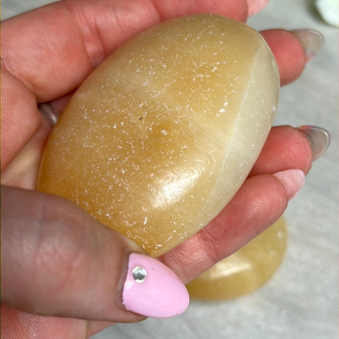 Large Orange Calcite Palm