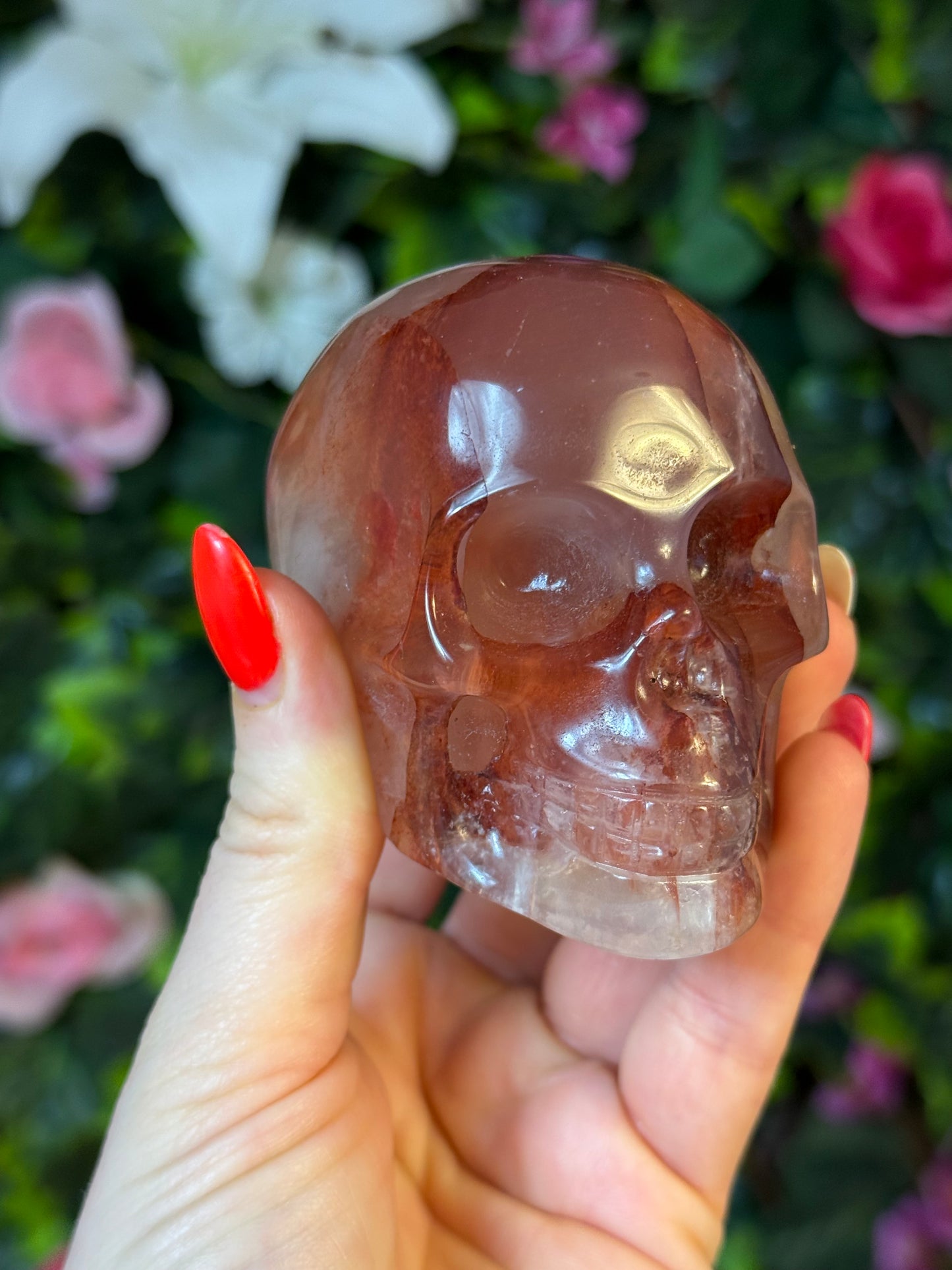 Fire Quartz Skull