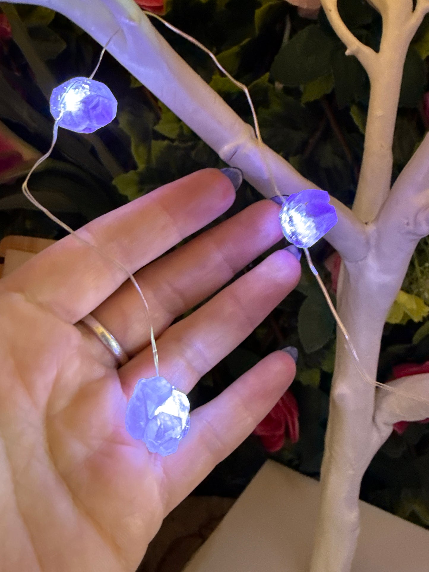 Amethyst Crystal string lights