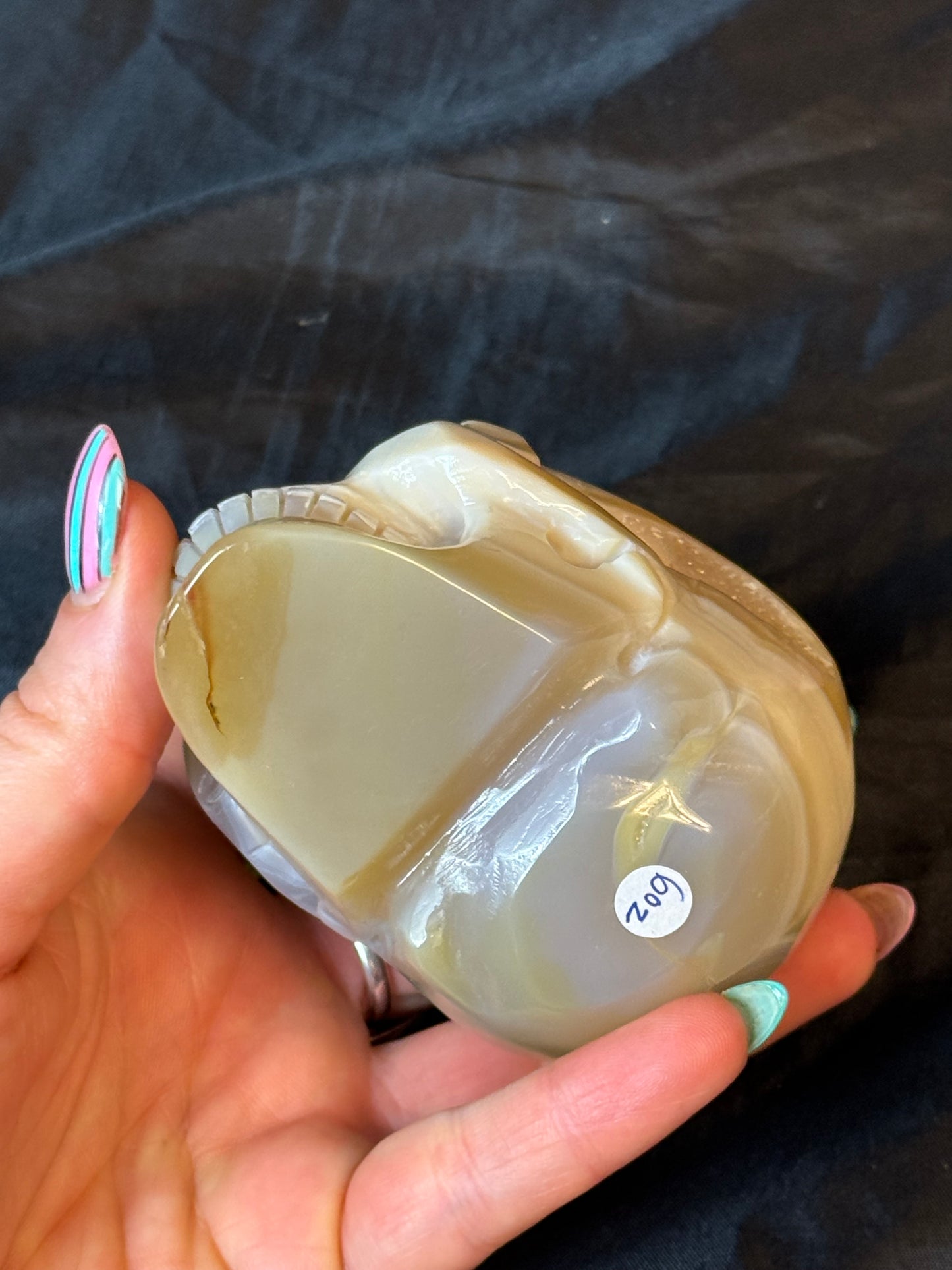 Druzy Agate Skull