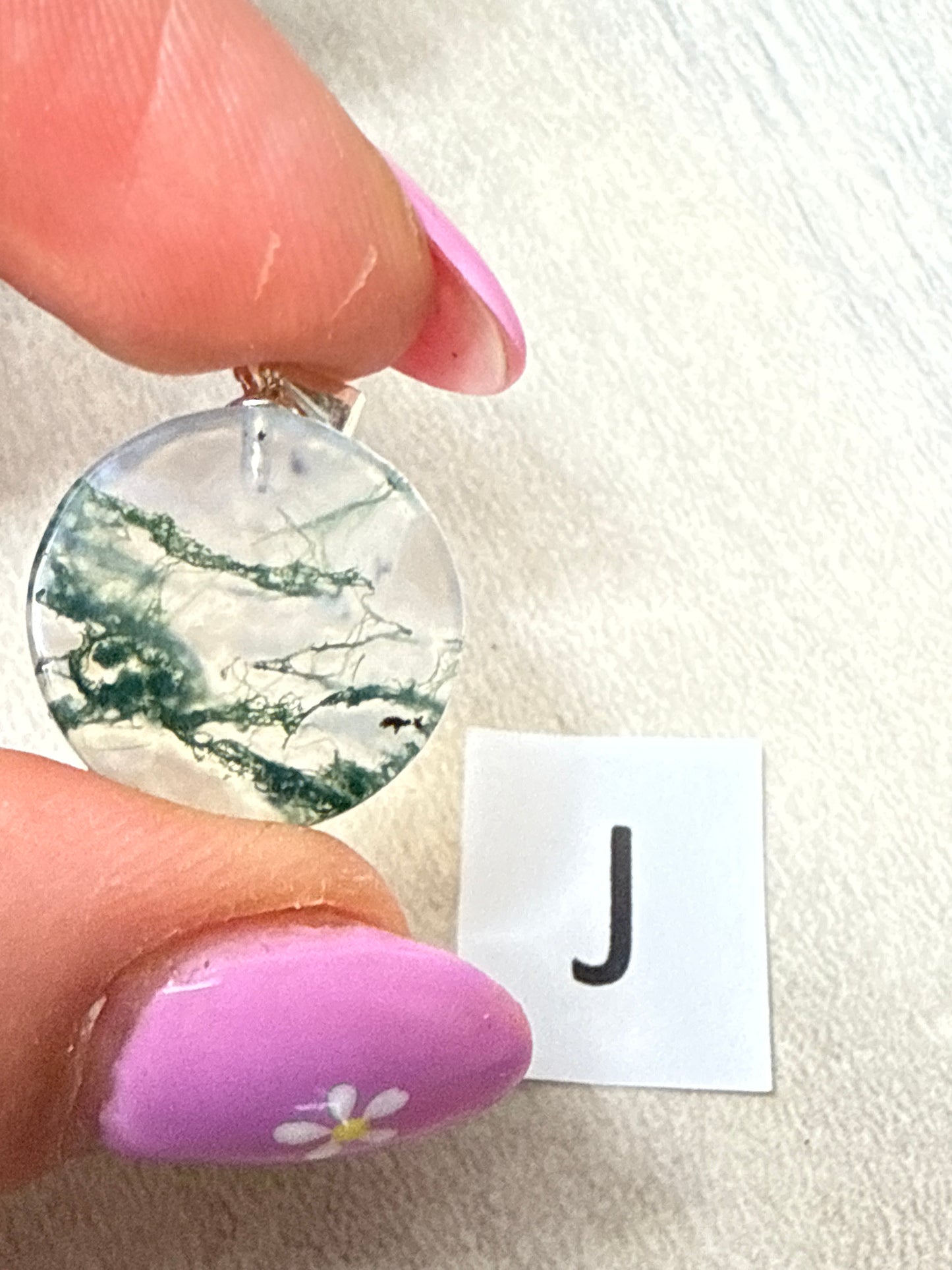 Moss Agate Sterling Pendant