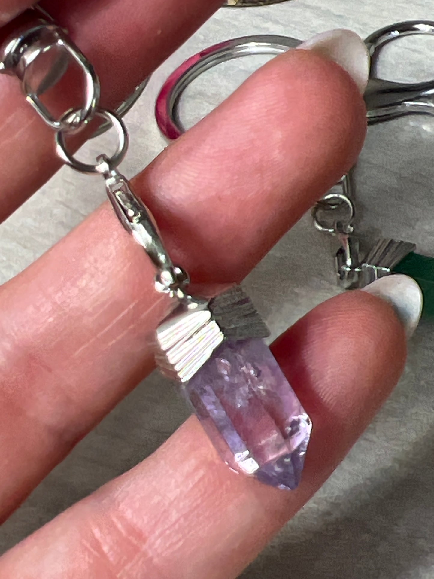 Mini Fluorite Point Keyring