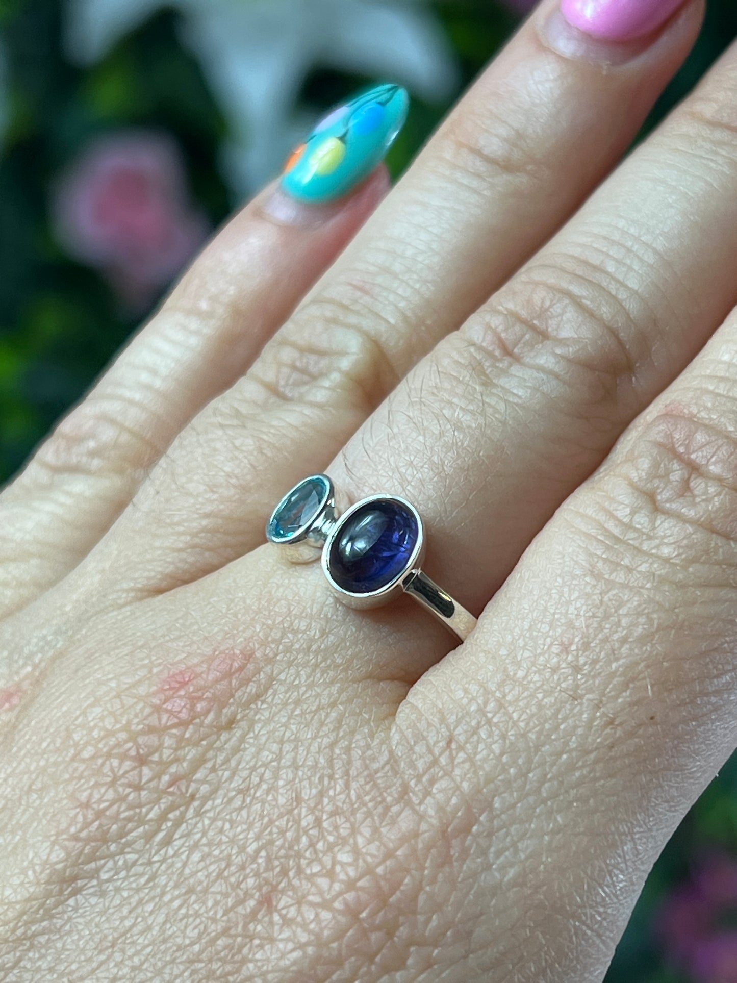 Duo Stone Ring - 925 Sterling Silver