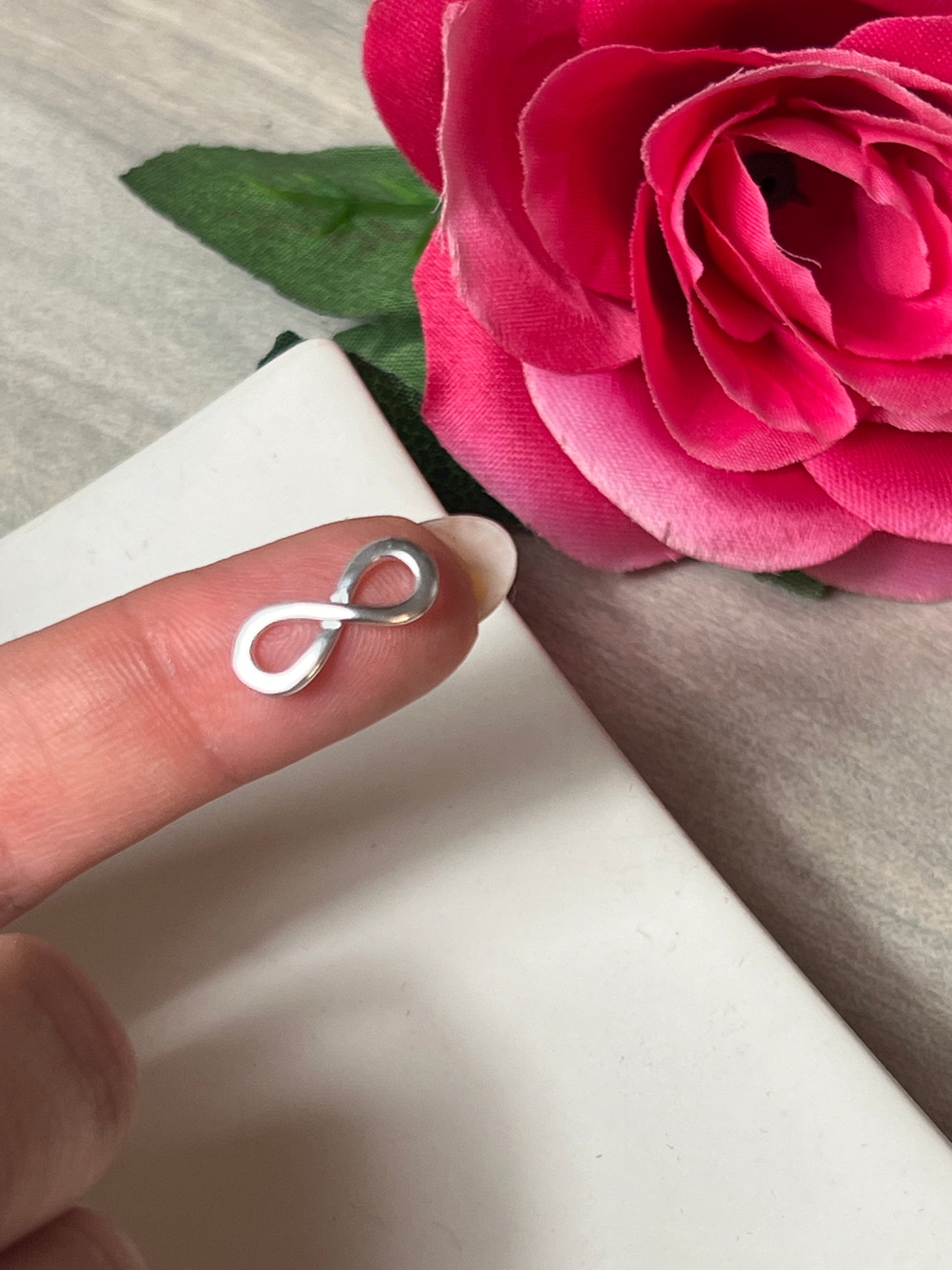 Small Infinity 925 Sterling Silver Pendant Charm