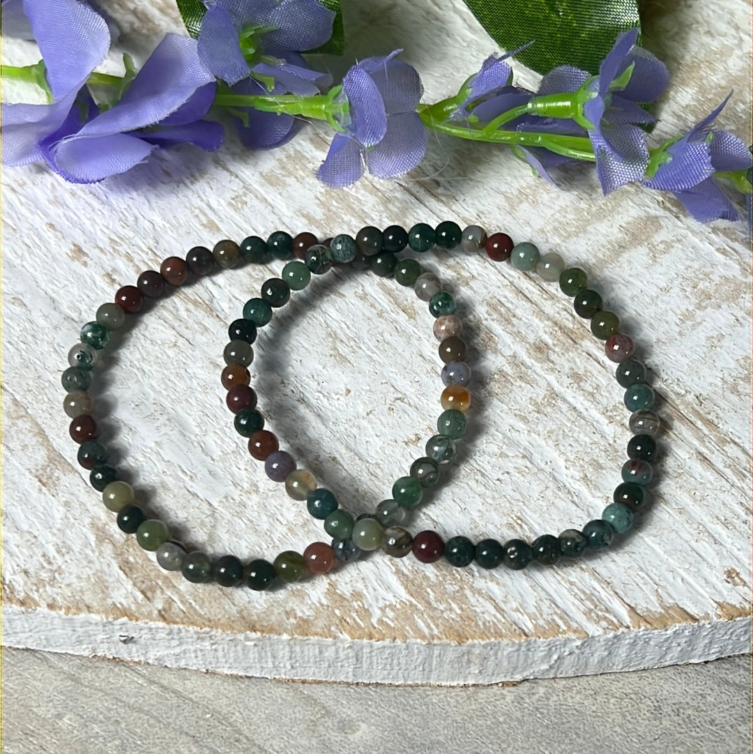 4mm Ocean Jasper Bead Bracelet