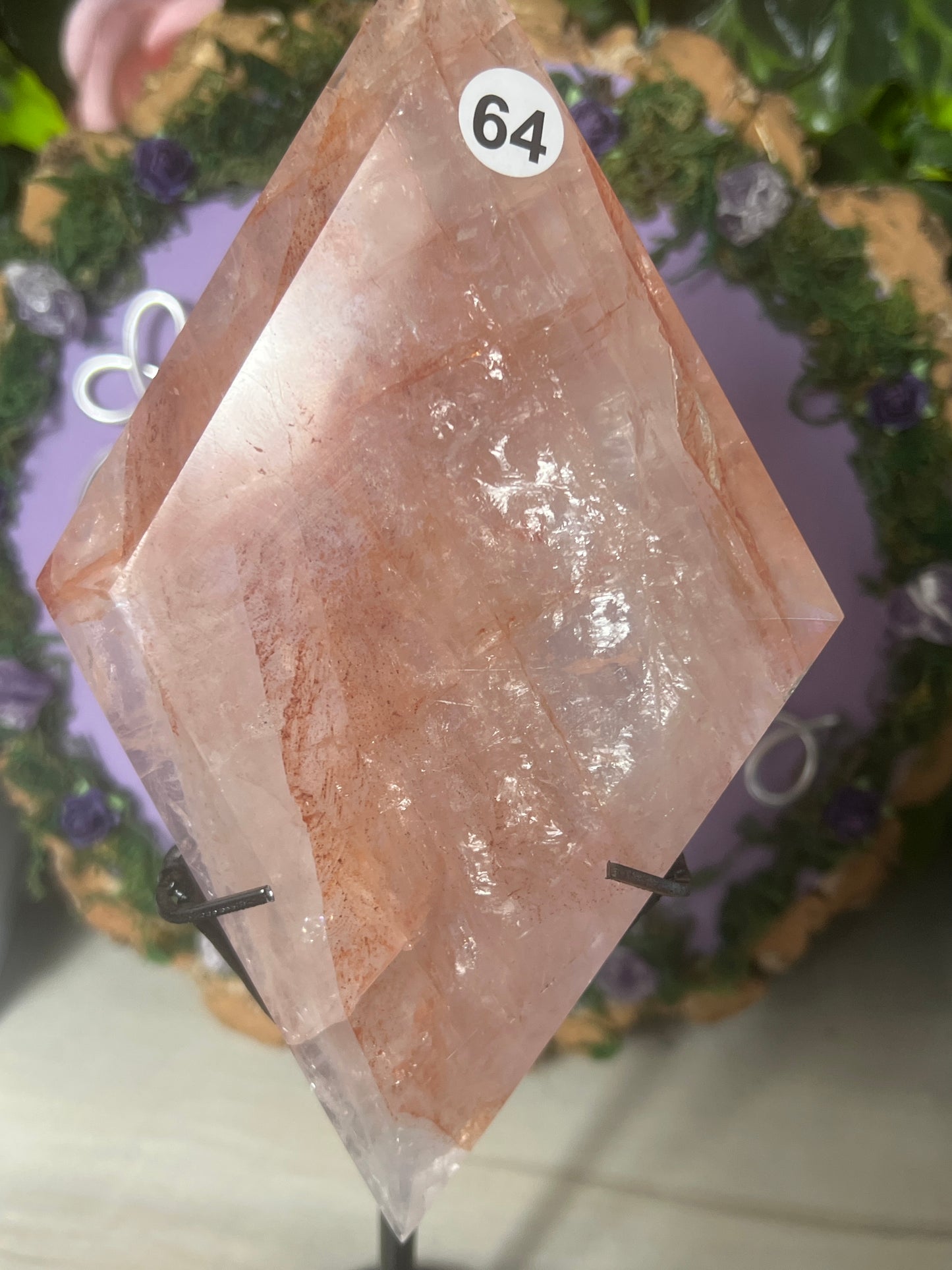 XL Rose and Fire Quartz Diamond