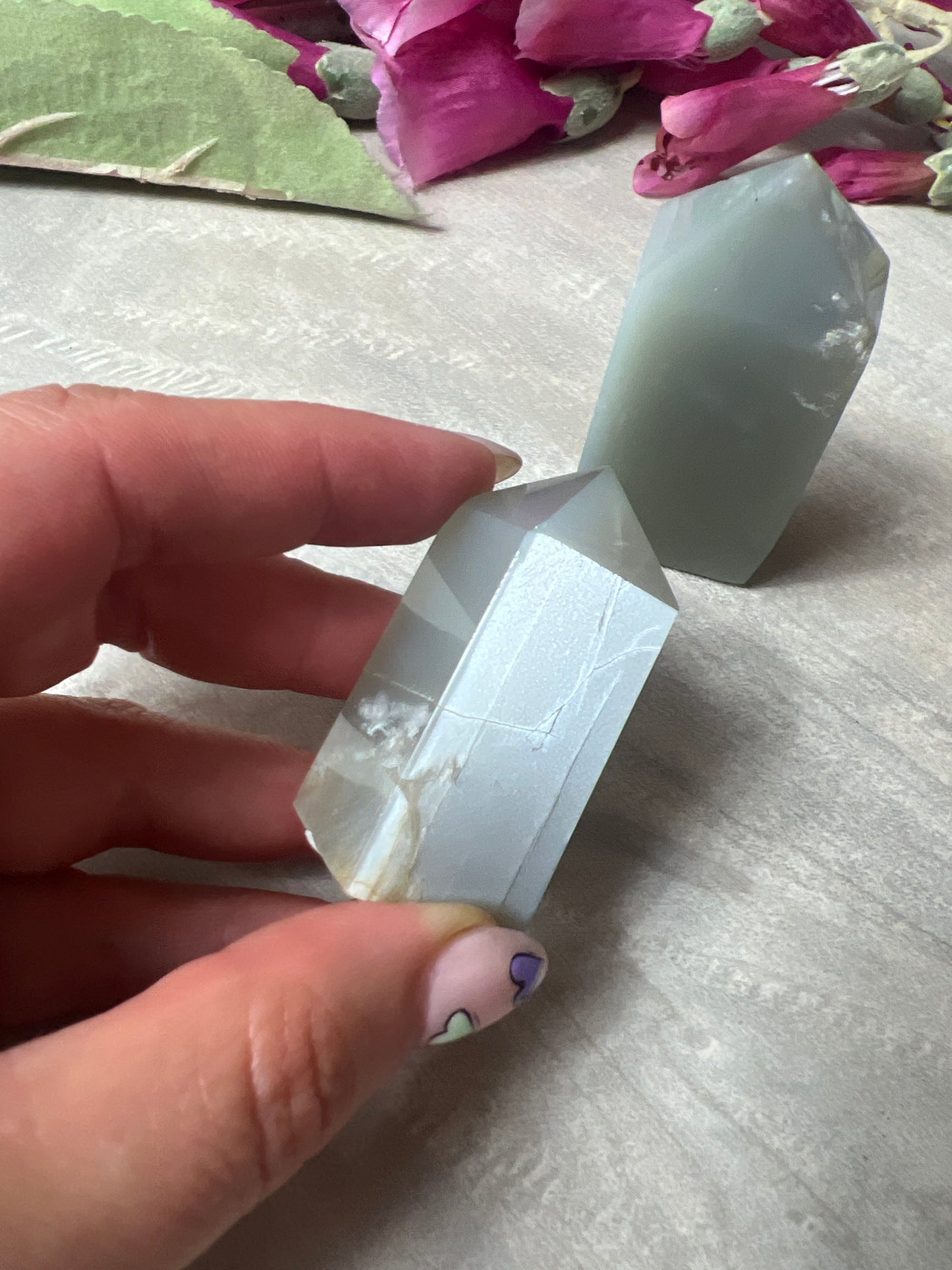 Sage Green Moonstone tower point