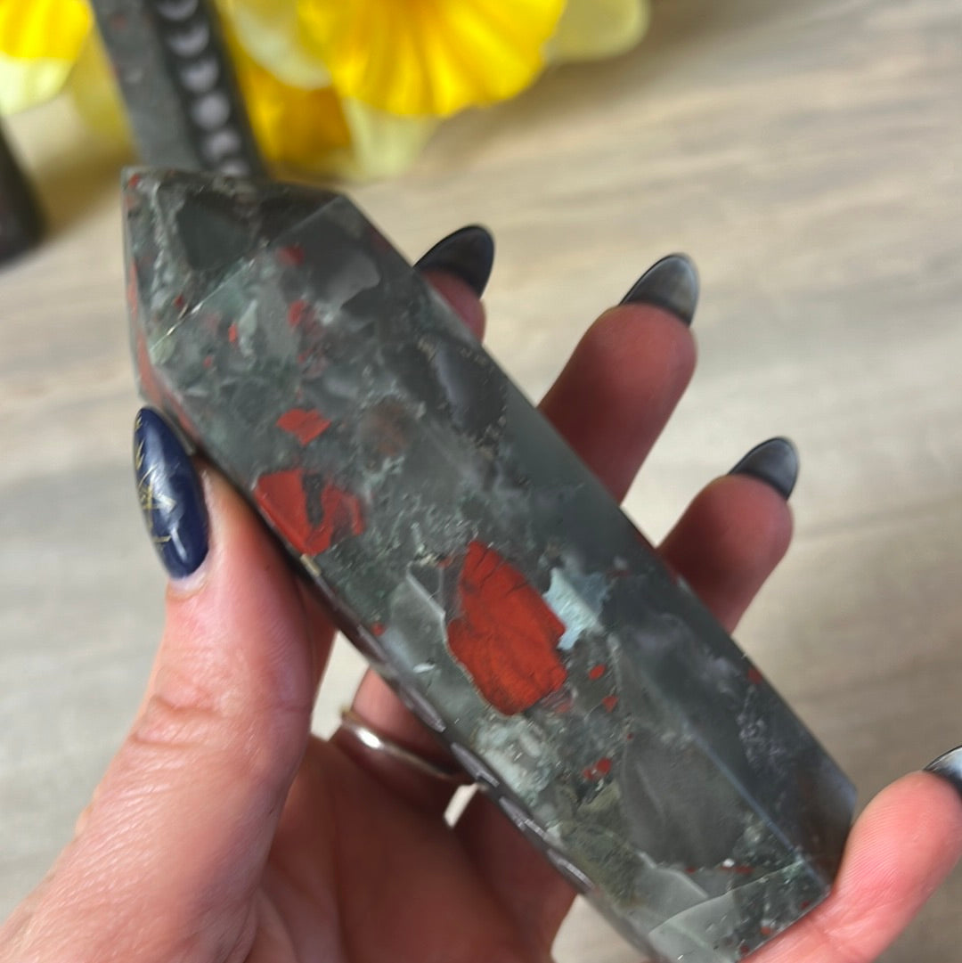 African Bloodstone Moon Phase Lunar Point Tower