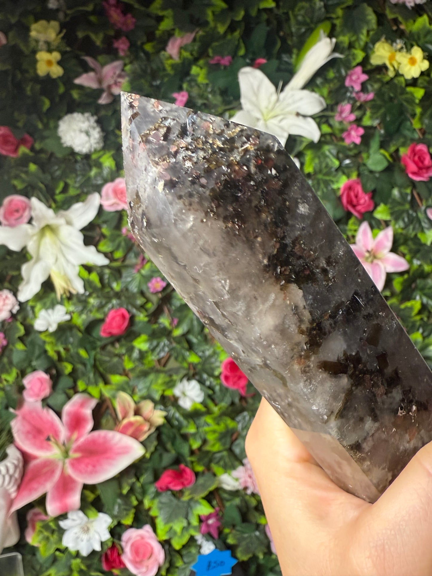 RARE Smokey with garnet & mica Tower Point