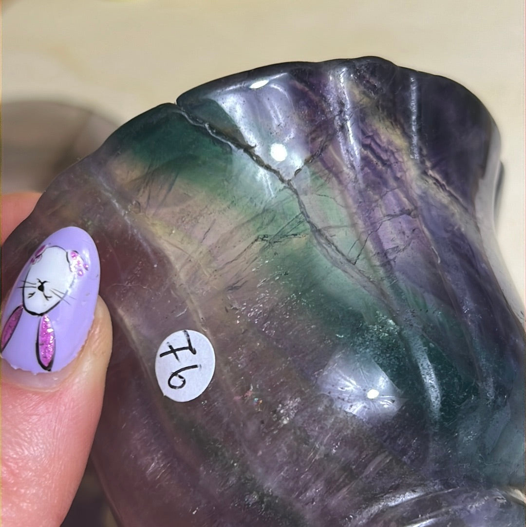 Fluorite Hand Carved Cup