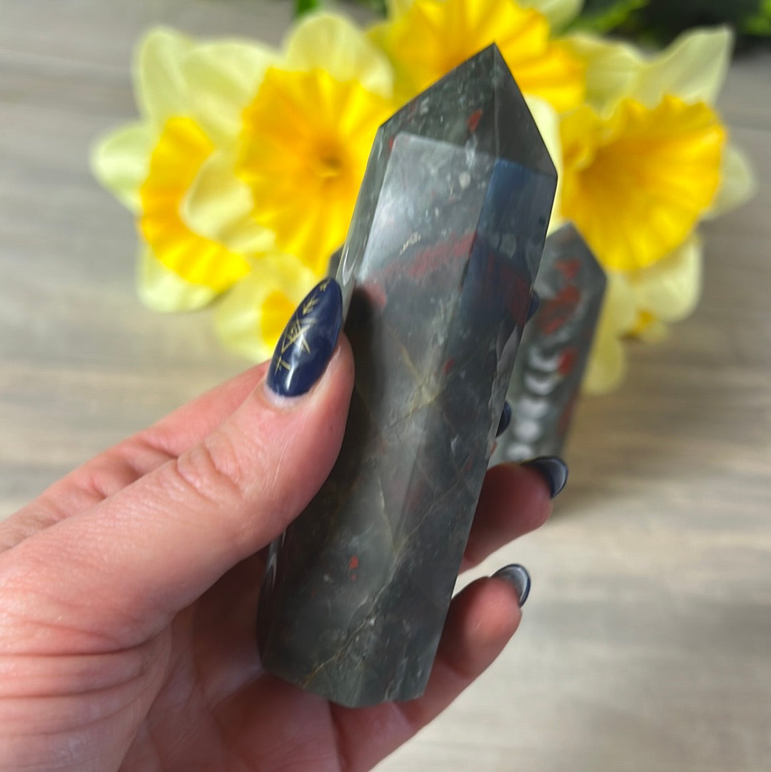 African Bloodstone Moon Phase Lunar Point Tower