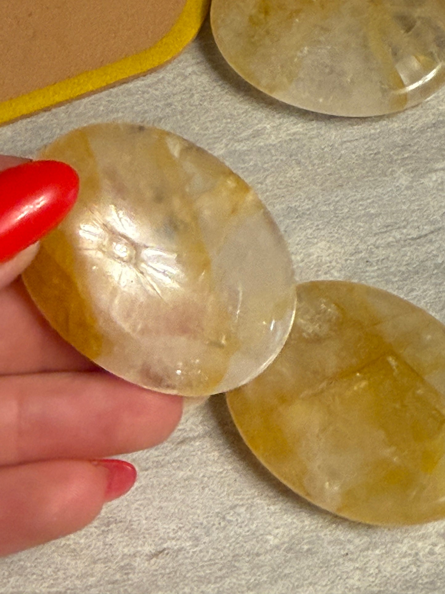Golden Healer Palm Worry Stone