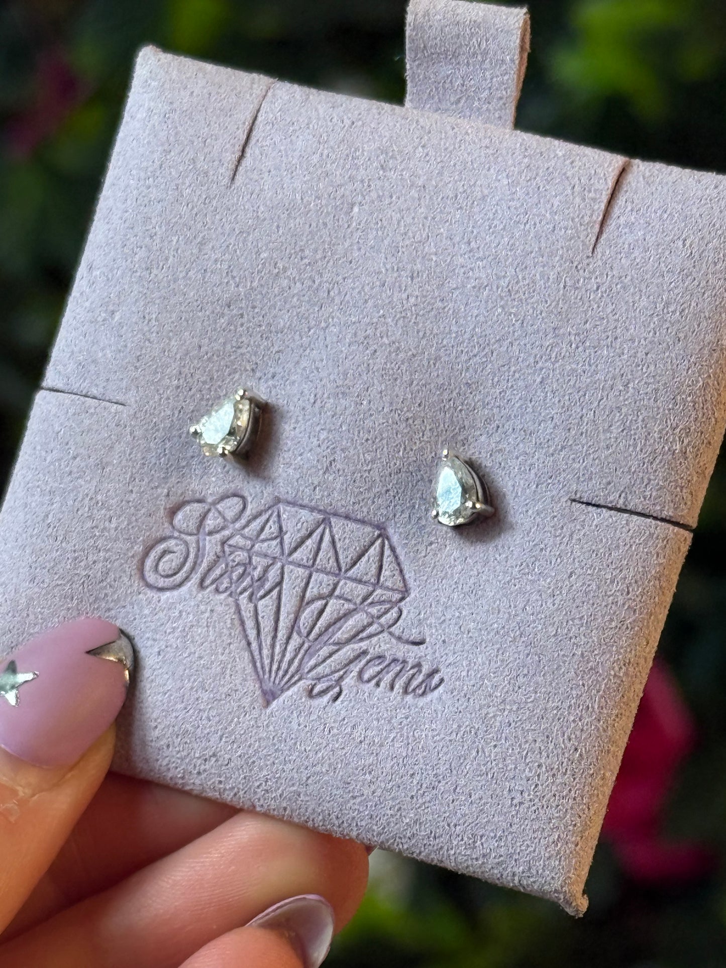 Moissante Teardrop 925 Sterling Silver Stud Earrings