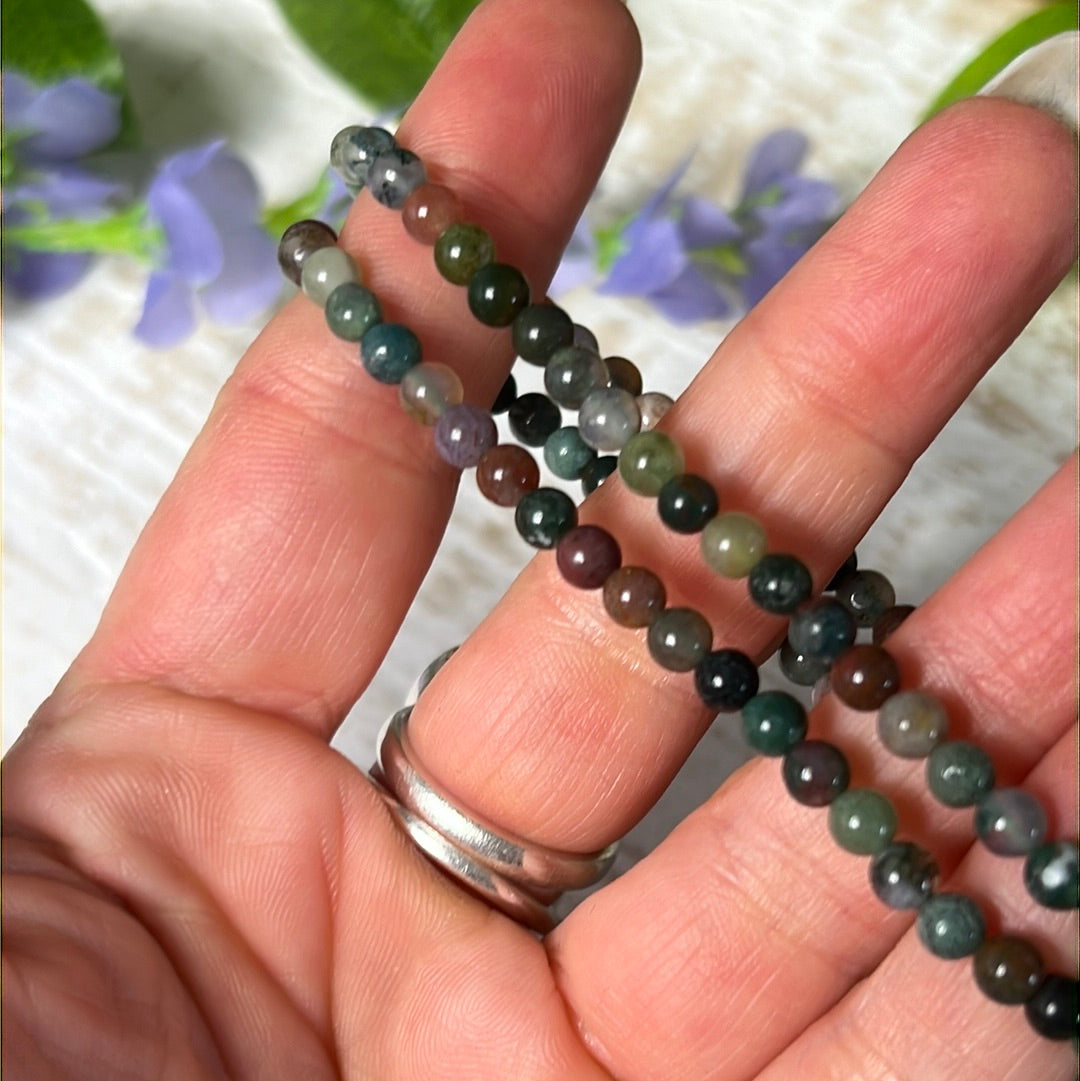 4mm Ocean Jasper Bead Bracelet