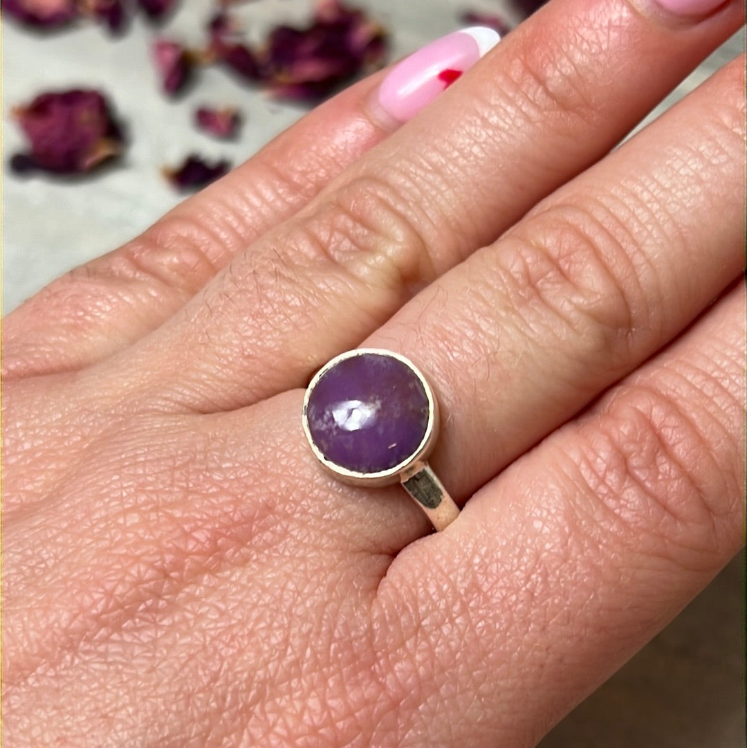 Phosphosiderite 925 Silver Ring - Size P - P 1/2