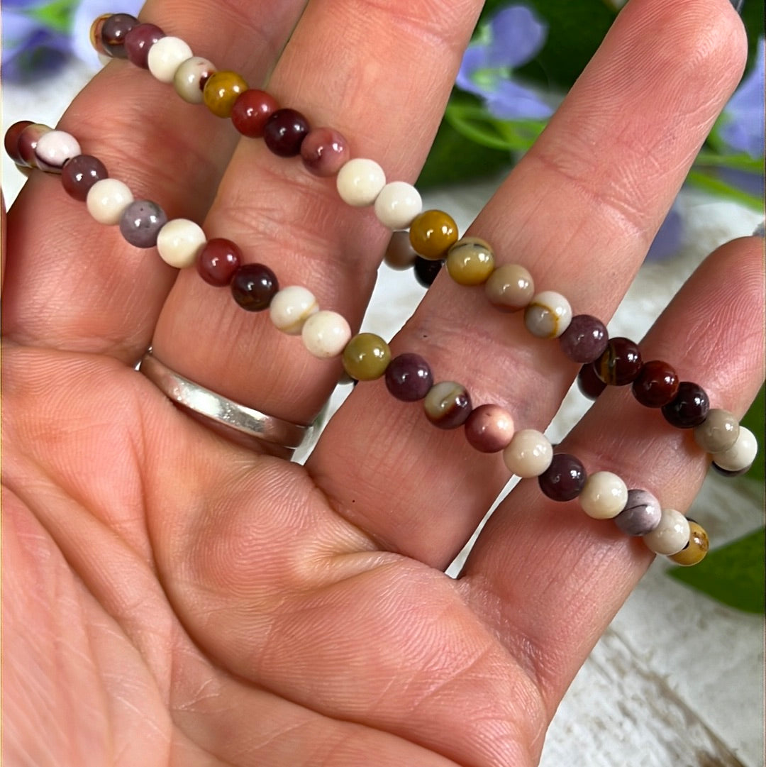 4mm Mookaite Bead Bracelet