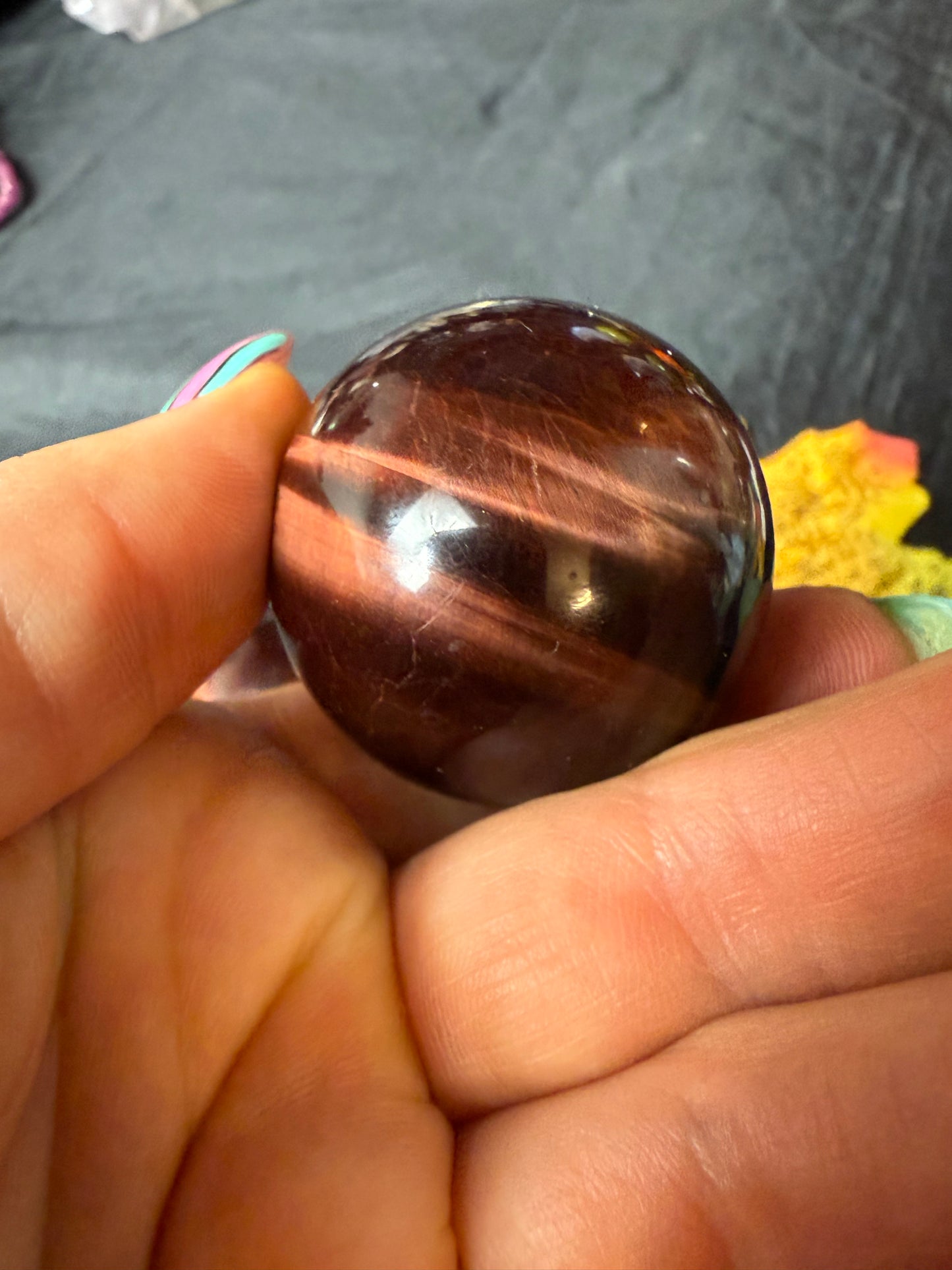 Red Tigers Eye Sphere