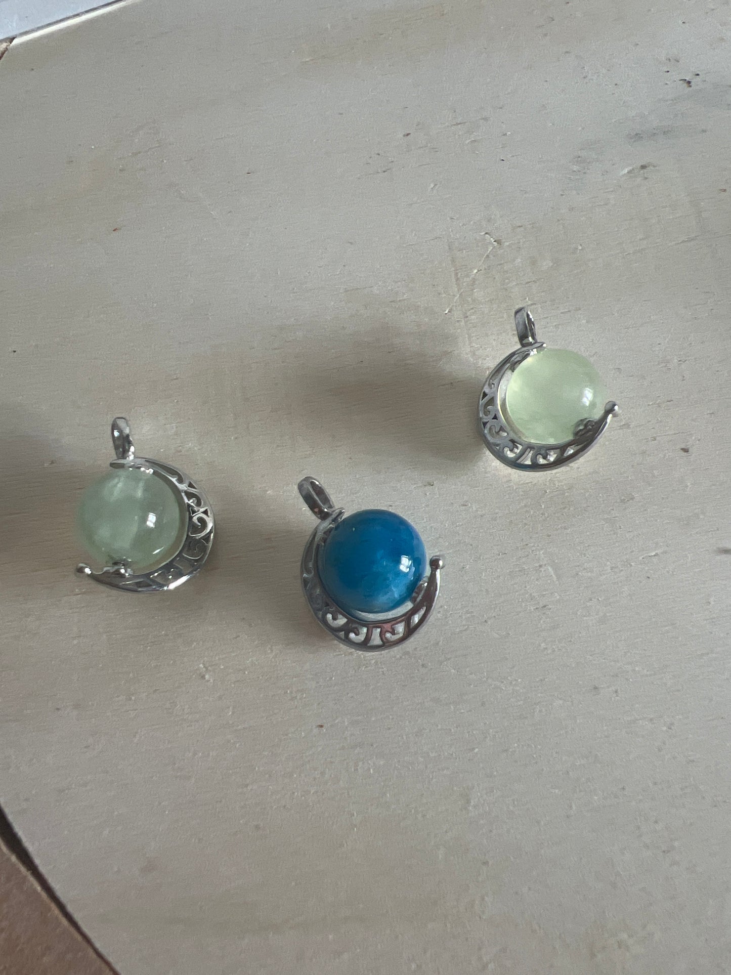 Moon Spiny - Silver PLATED Pendant