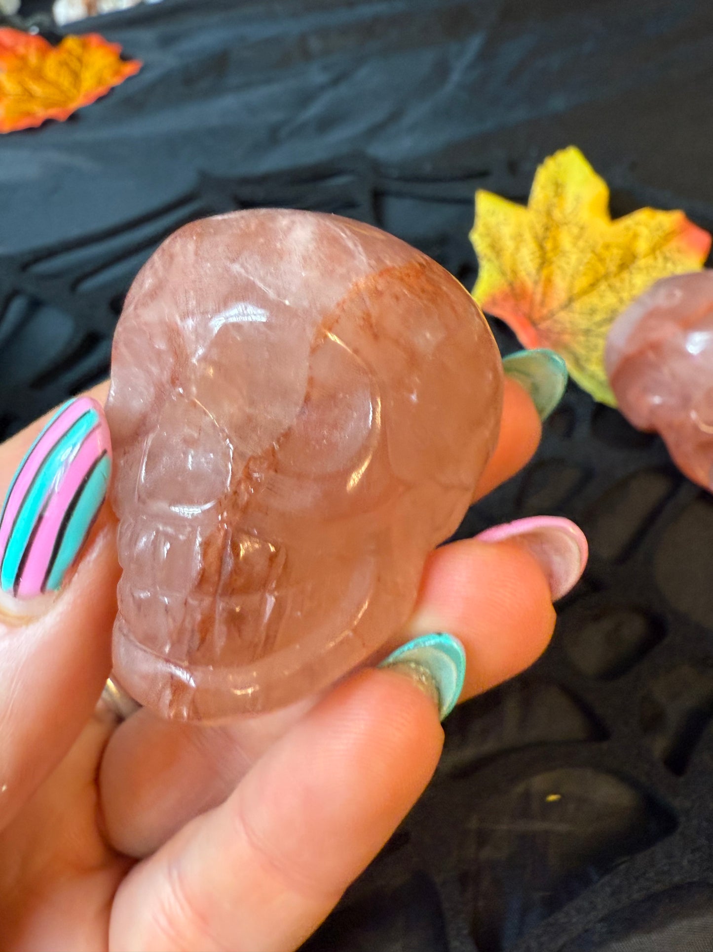 Fire Quartz Skull