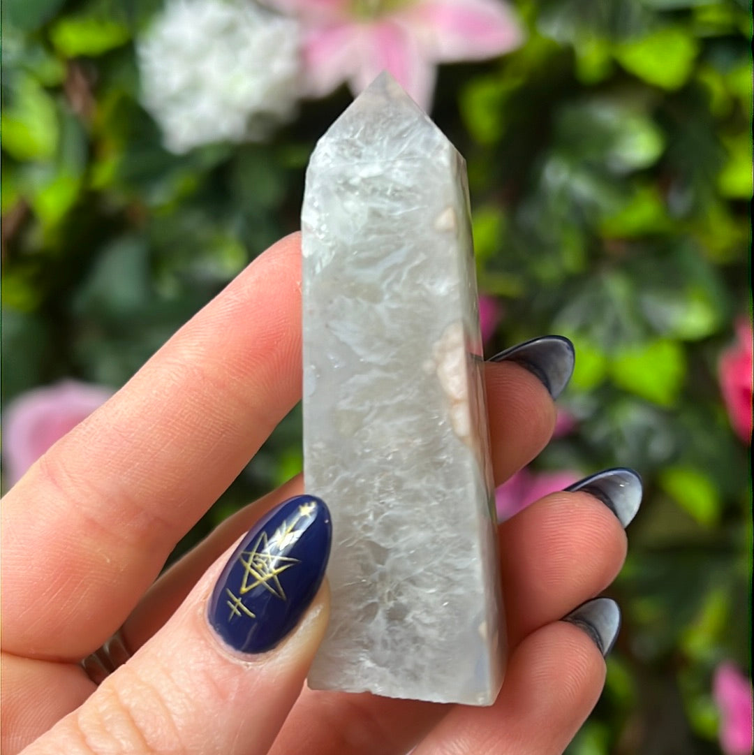 Flower Agate Tower Point