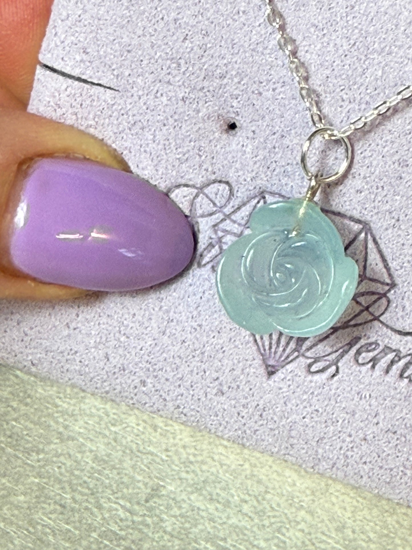 Aquamarine Flower Sterling Pendant