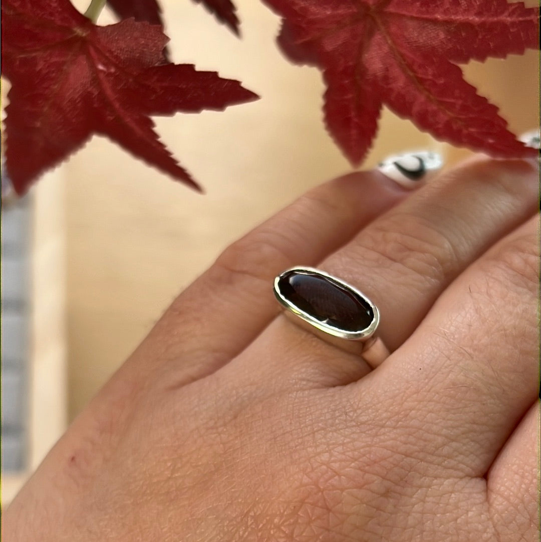 Bar Facet Sterling Silver Ring