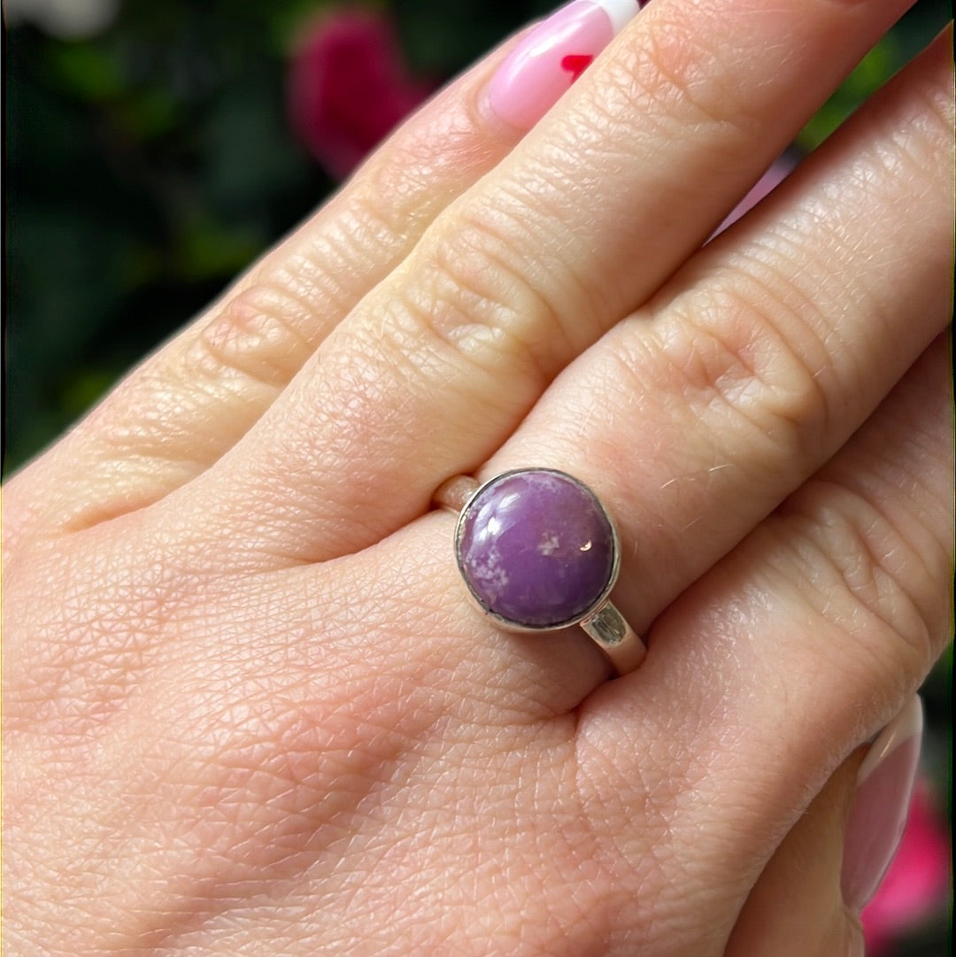 Phosphosiderite 925 Silver Ring - Size P - P 1/2