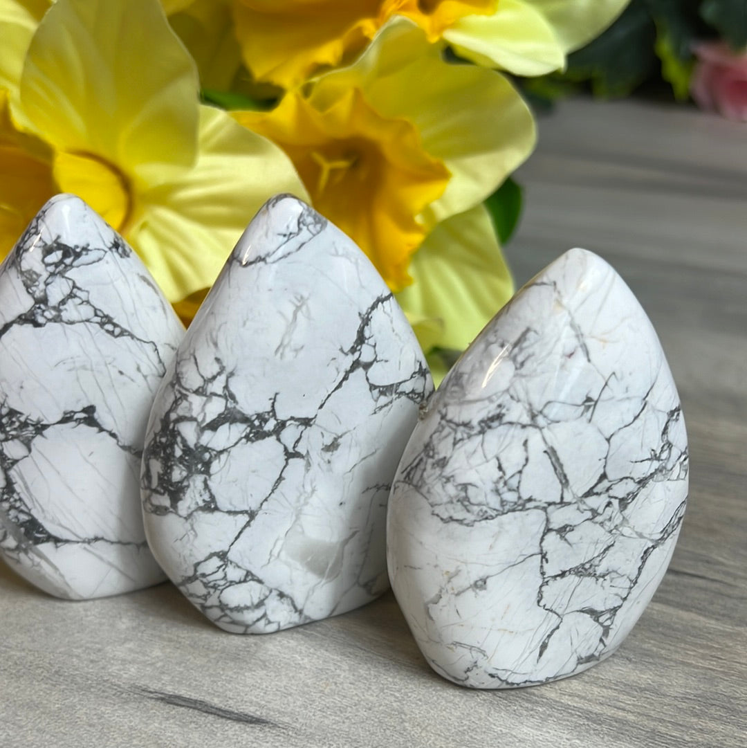 White Howlite Freeform Flame