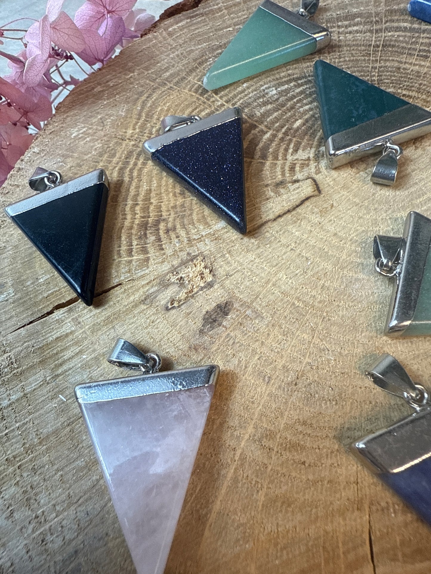 Triangle electroplated plated Pendant