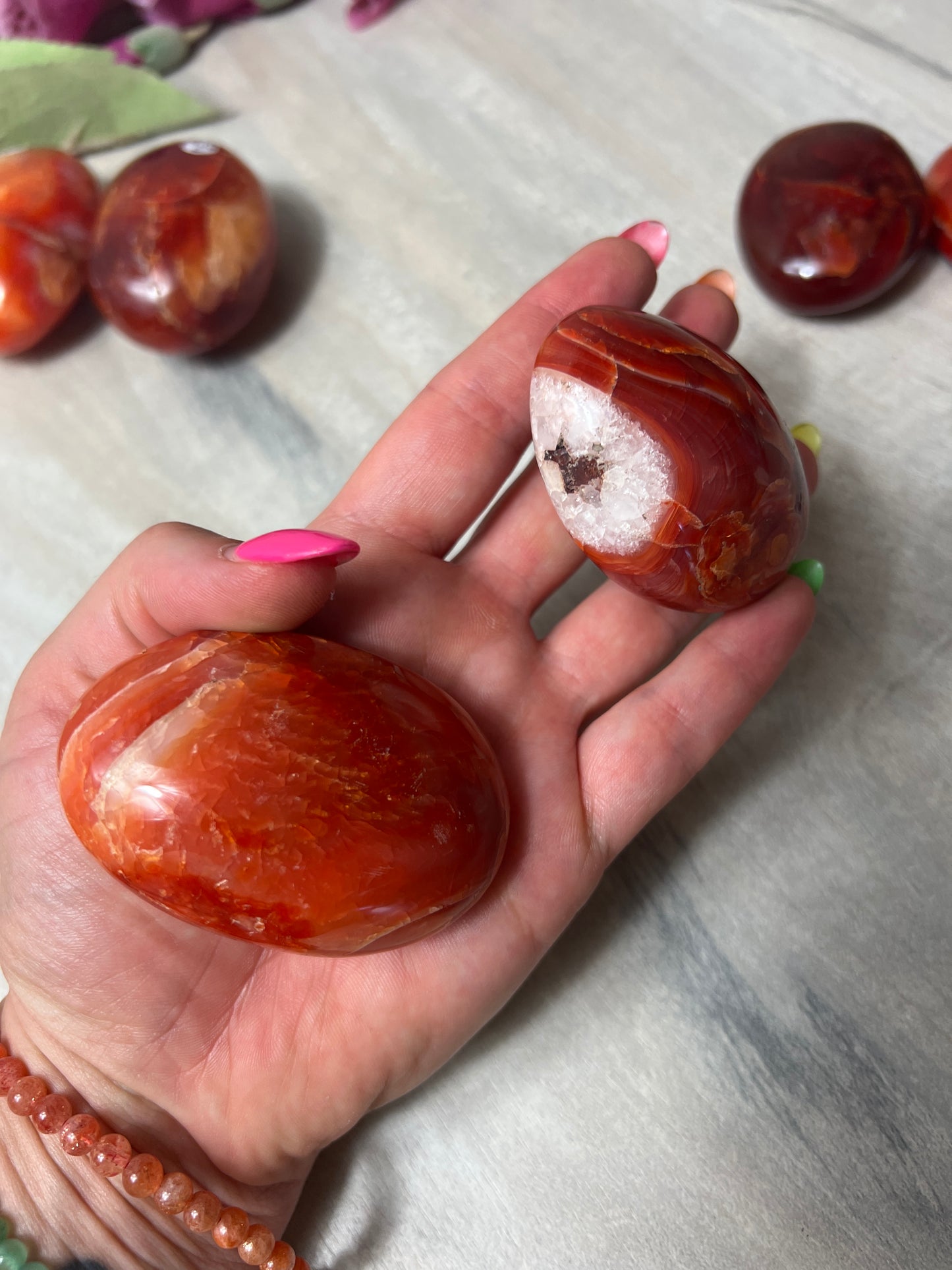 Stunning Large Carnelian Palm