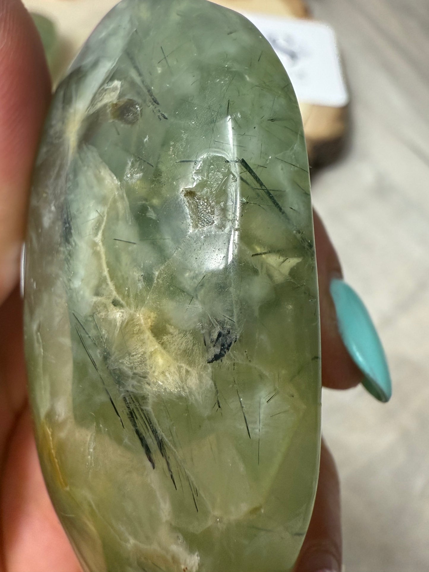 Prehnite Palm Stone