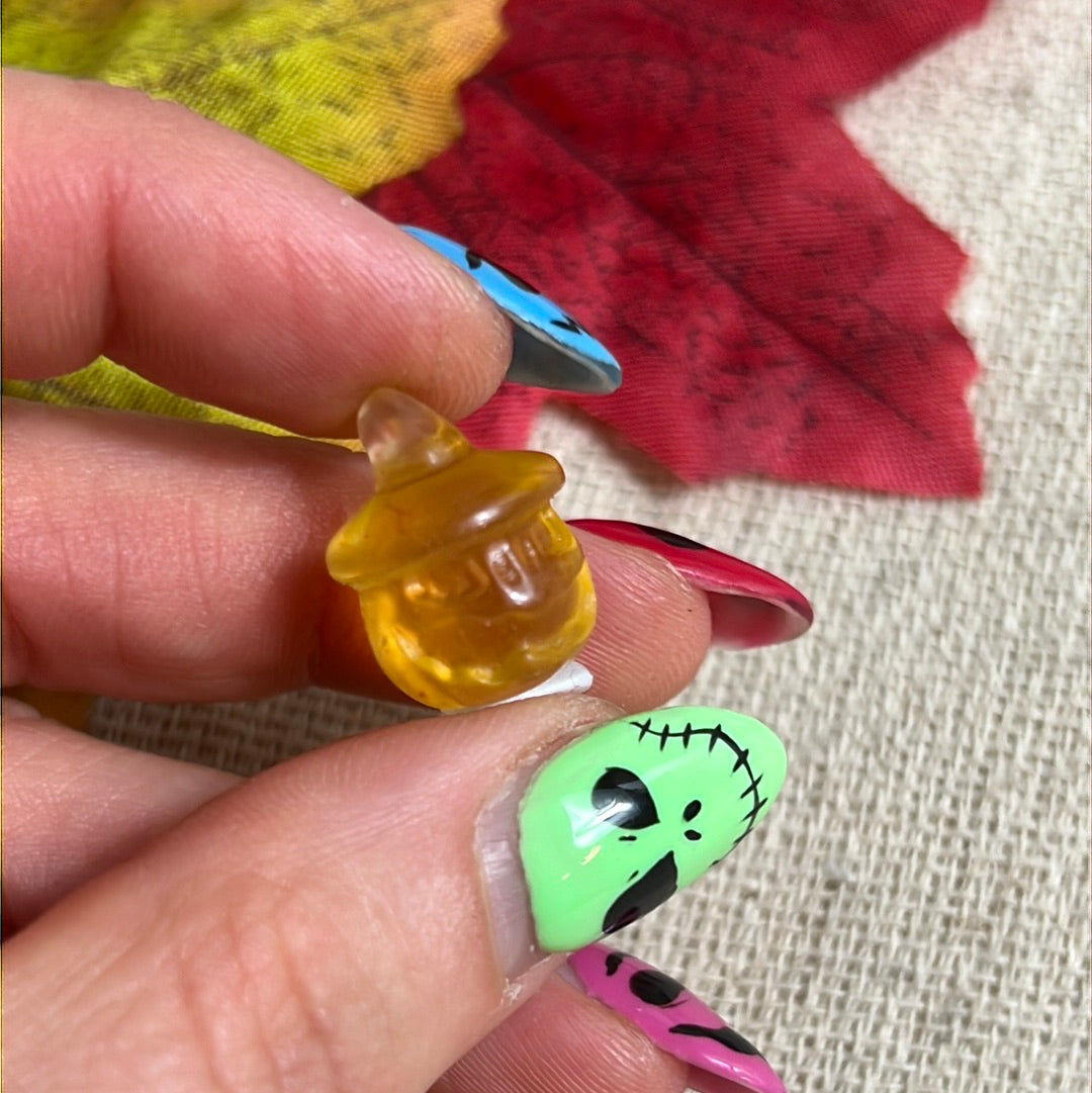 Mini Yellow Fluorite Pumpkin